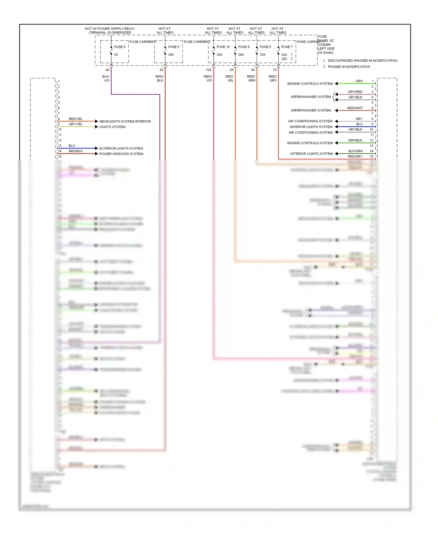Audi A5 I (2007-2011) (behind left kick panel) wiring diagram  (9 of 39)