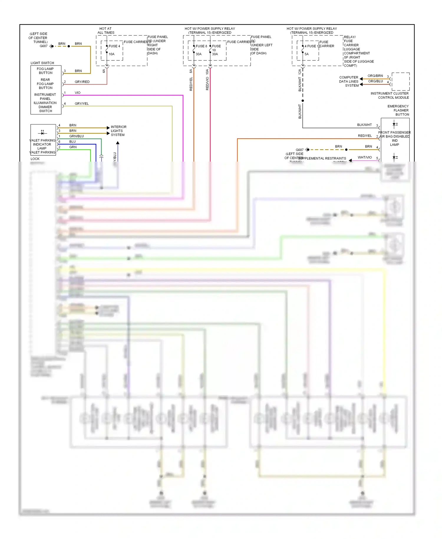 Audi A5 I (2007-2011) (behind left kick panel) wiring diagram  (17 of 39)