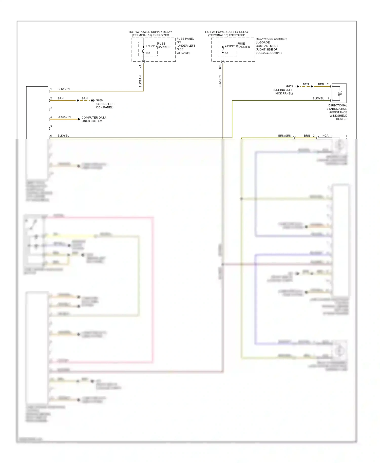 Audi A5 I (2007-2011) (behind left kick panel) wiring diagram  (26 of 39)