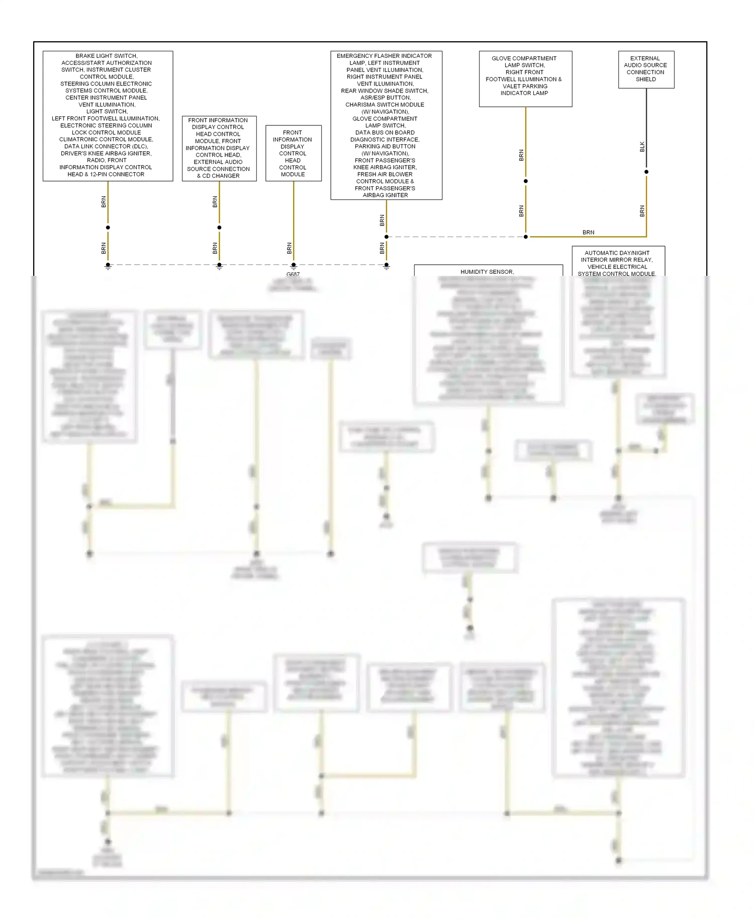 Audi A5 I (2007-2011) (behind left kick panel) wiring diagram  (8 of 39)