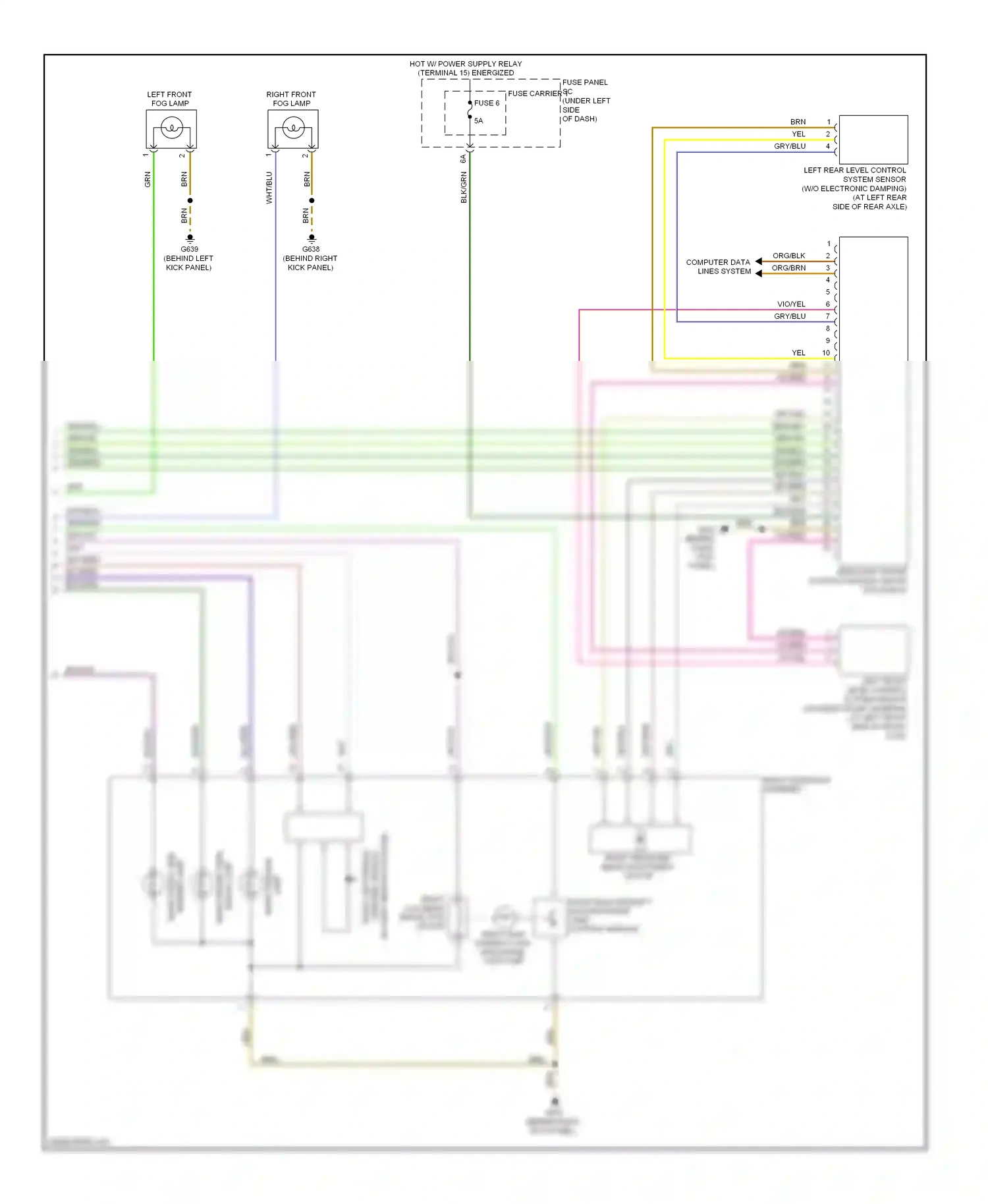 Audi A5 I (2007-2011) (behind right kick panel) wiring diagram  (10 of 19)