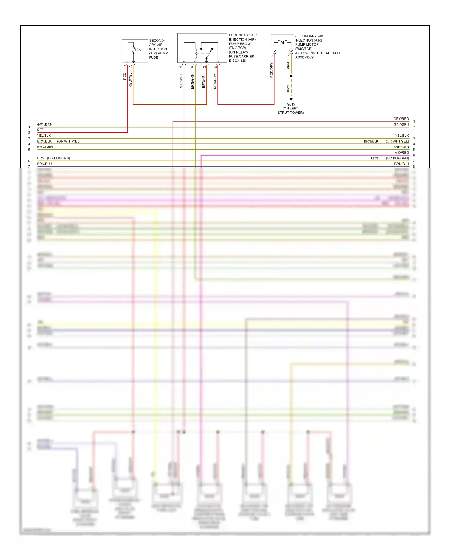 Audi A5 I (2007-2011) (below right headlight assembly) wiring diagram  (1 of 1)