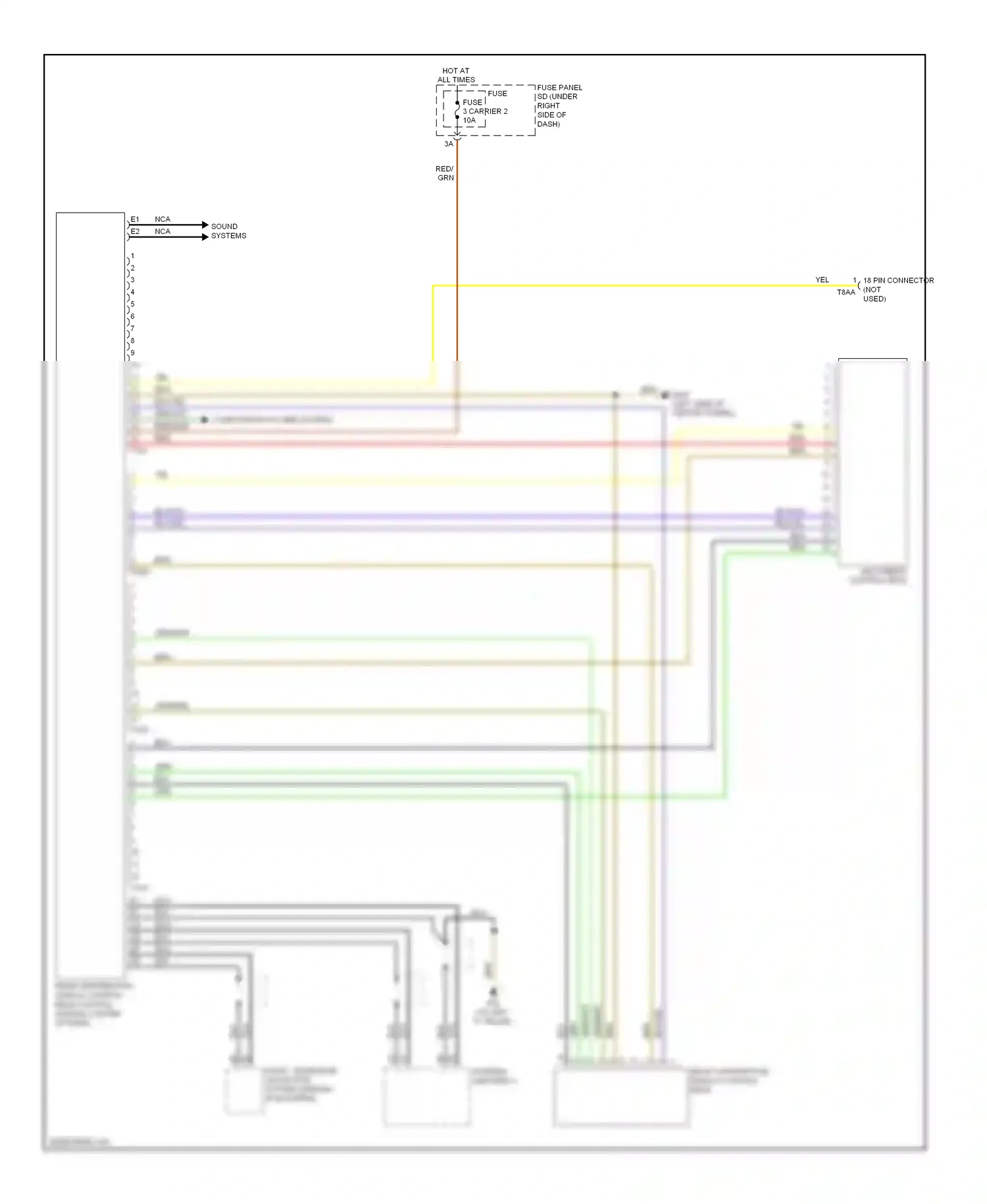 Audi A5 I (2007-2011) front information display control head control module (center of dash) wiring diagram  (1 of 11)