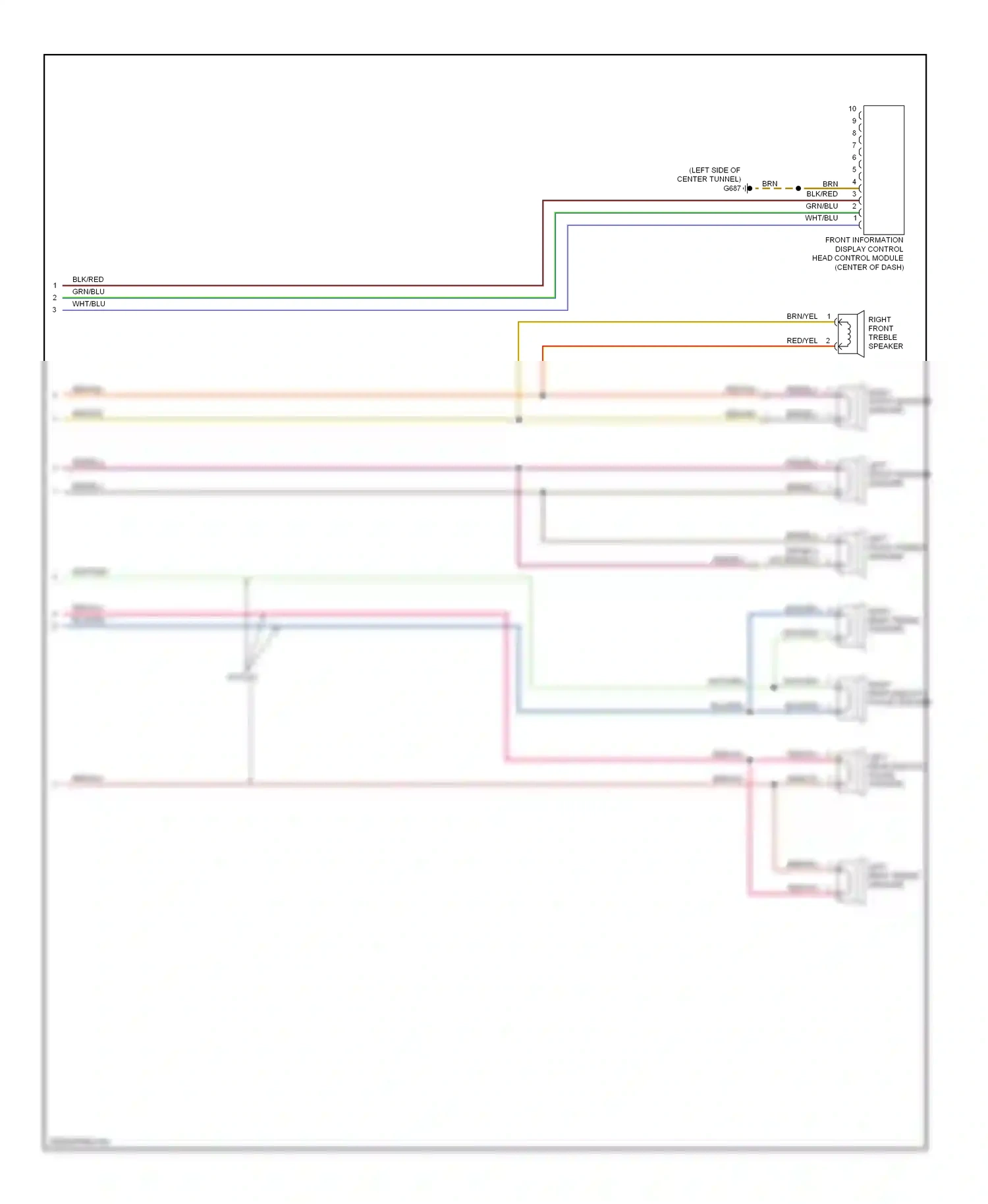 Audi A5 I (2007-2011) front information display control head control module (center of dash) wiring diagram  (4 of 11)