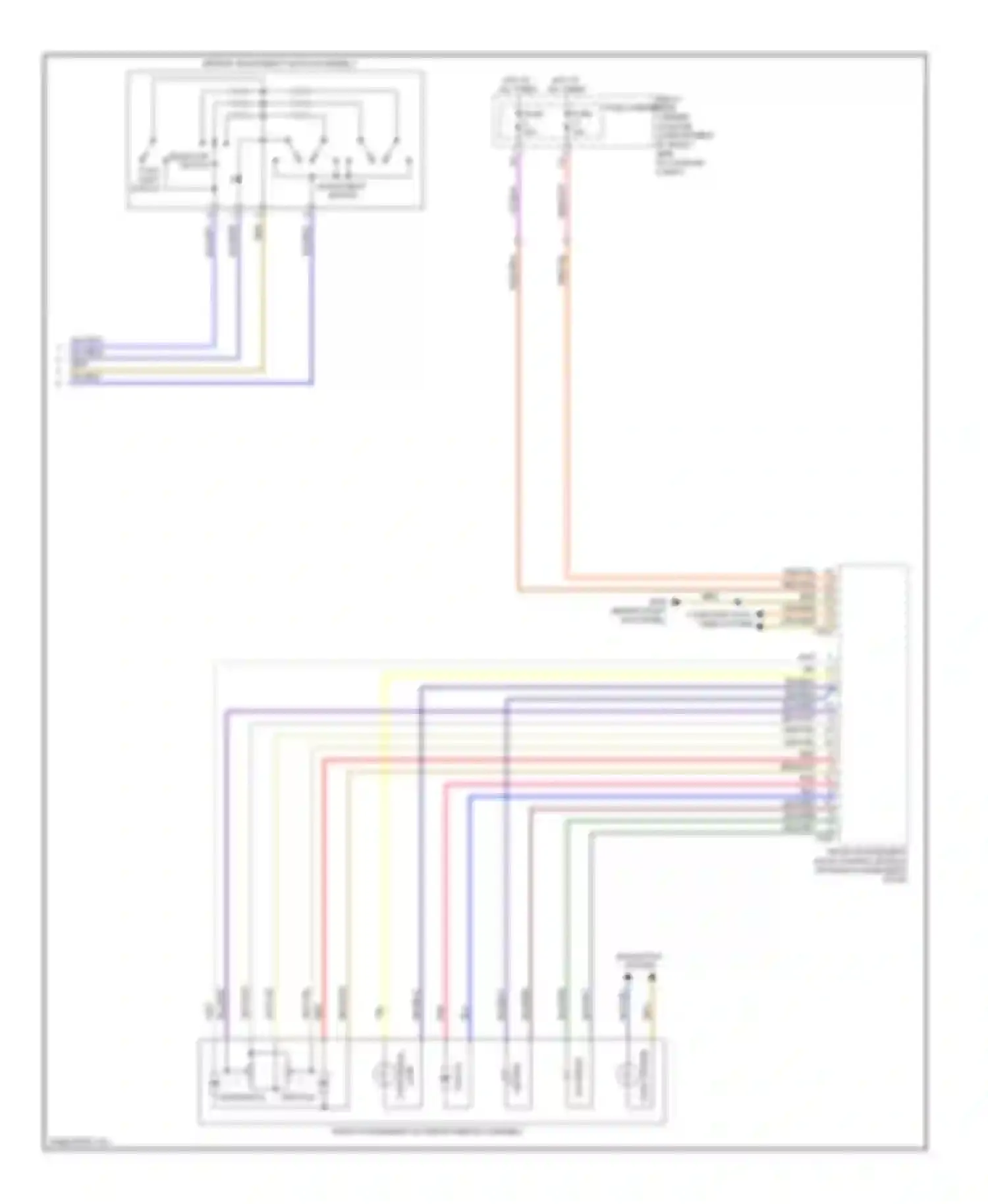 Wiring diagram front passenger's exterior mirror assembly for Audi A5 I (2007-2011) (1 of 1)