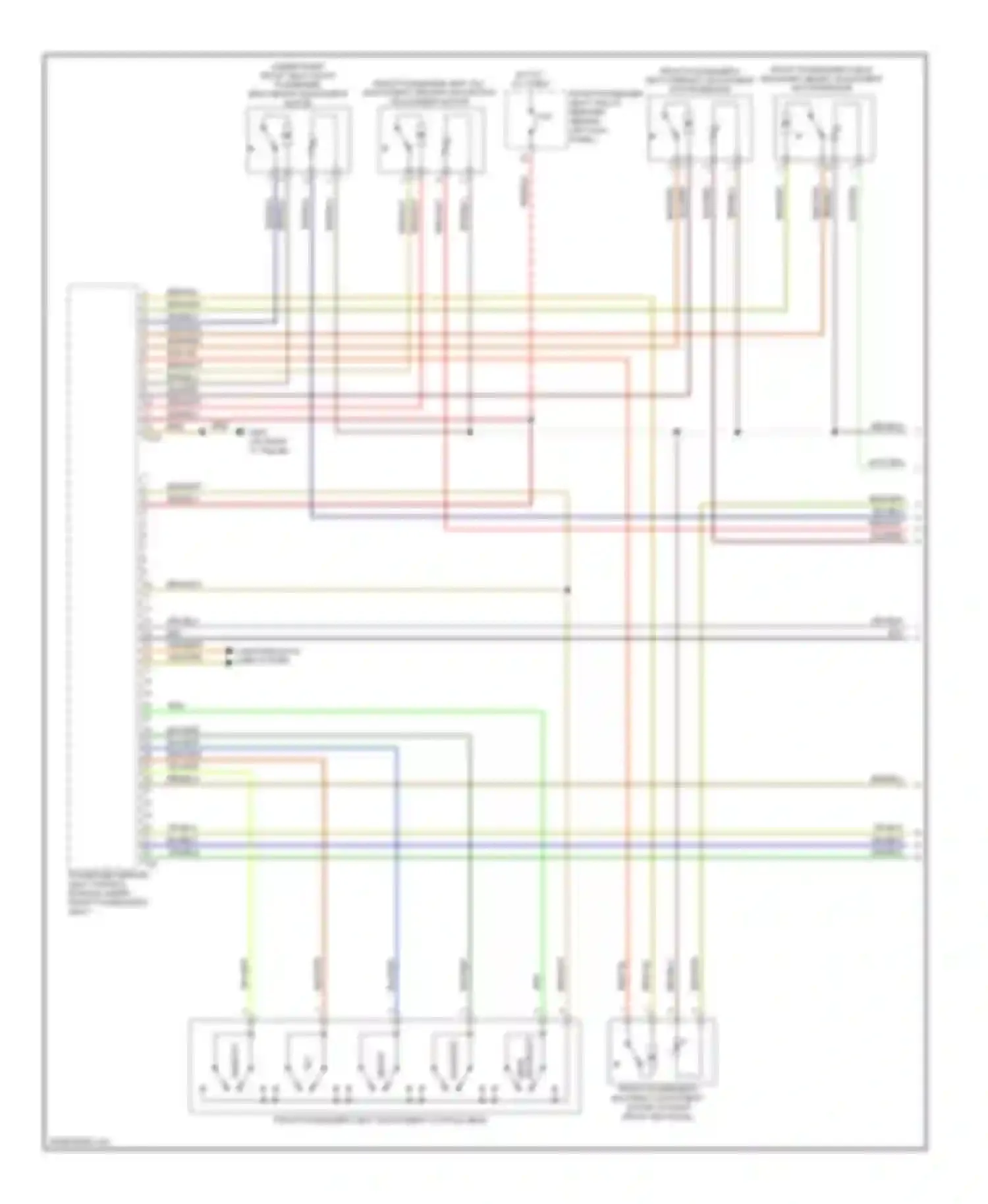 Wiring diagram front passenger's seat adjustment control head for Audi A5 I (2007-2011) (1 of 1)