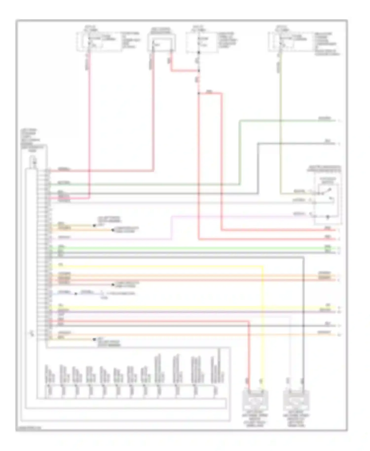 Wiring diagram fuse carrier 4 fuse for Audi A5 I (2007-2011) (1 of 2)