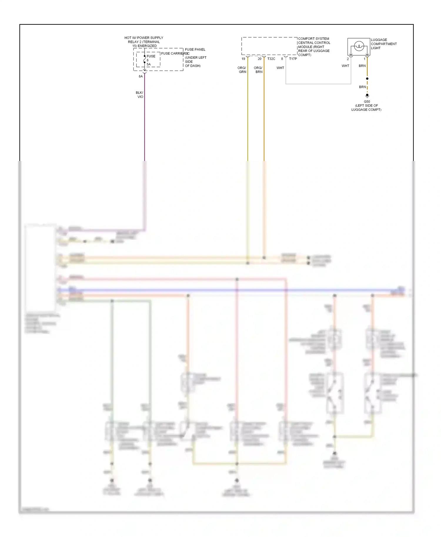 Audi A5 I (2007-2011) fuse wiring diagram  (11 of 31)