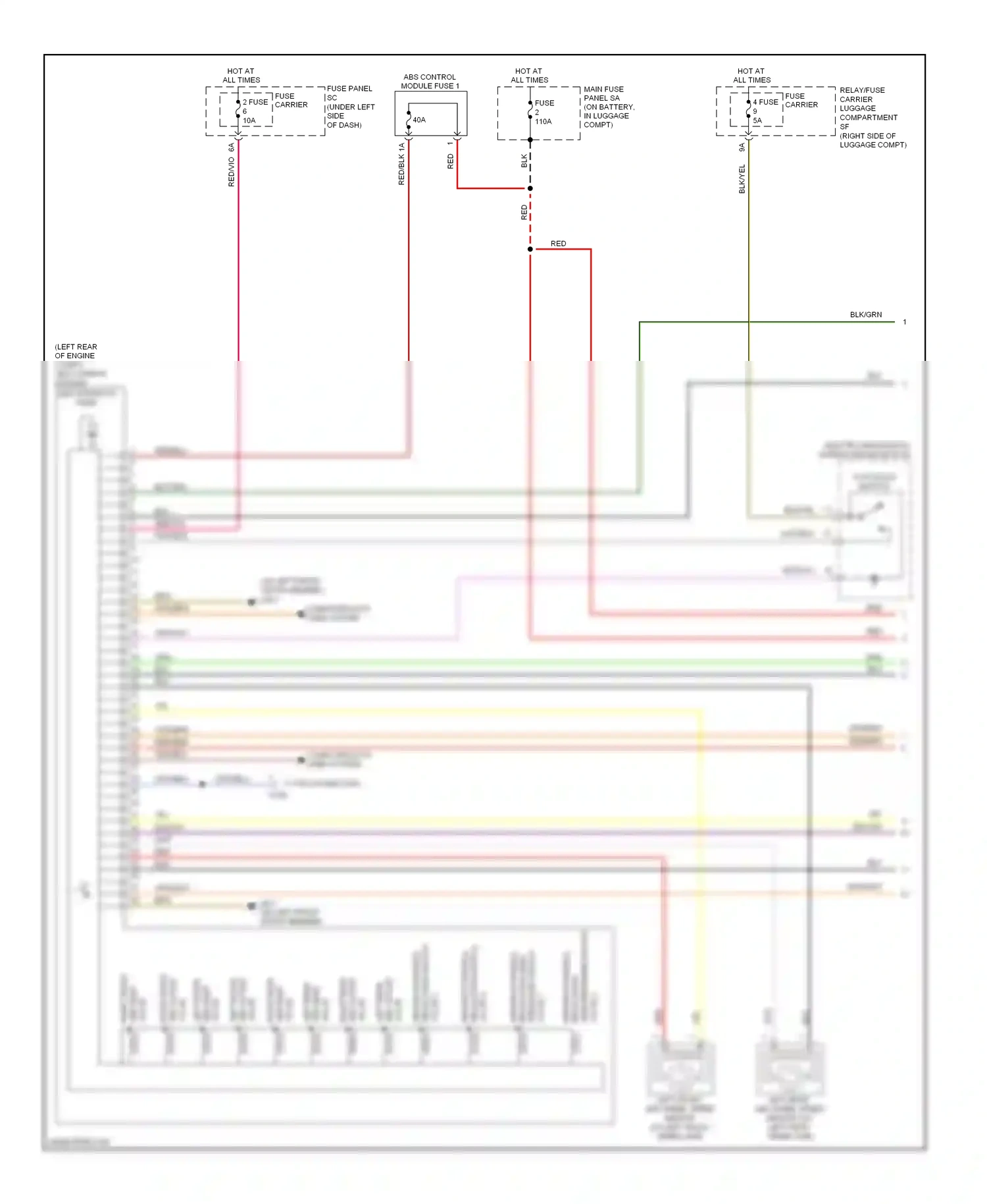 Audi A5 I (2007-2011) fuse wiring diagram  (1 of 31)