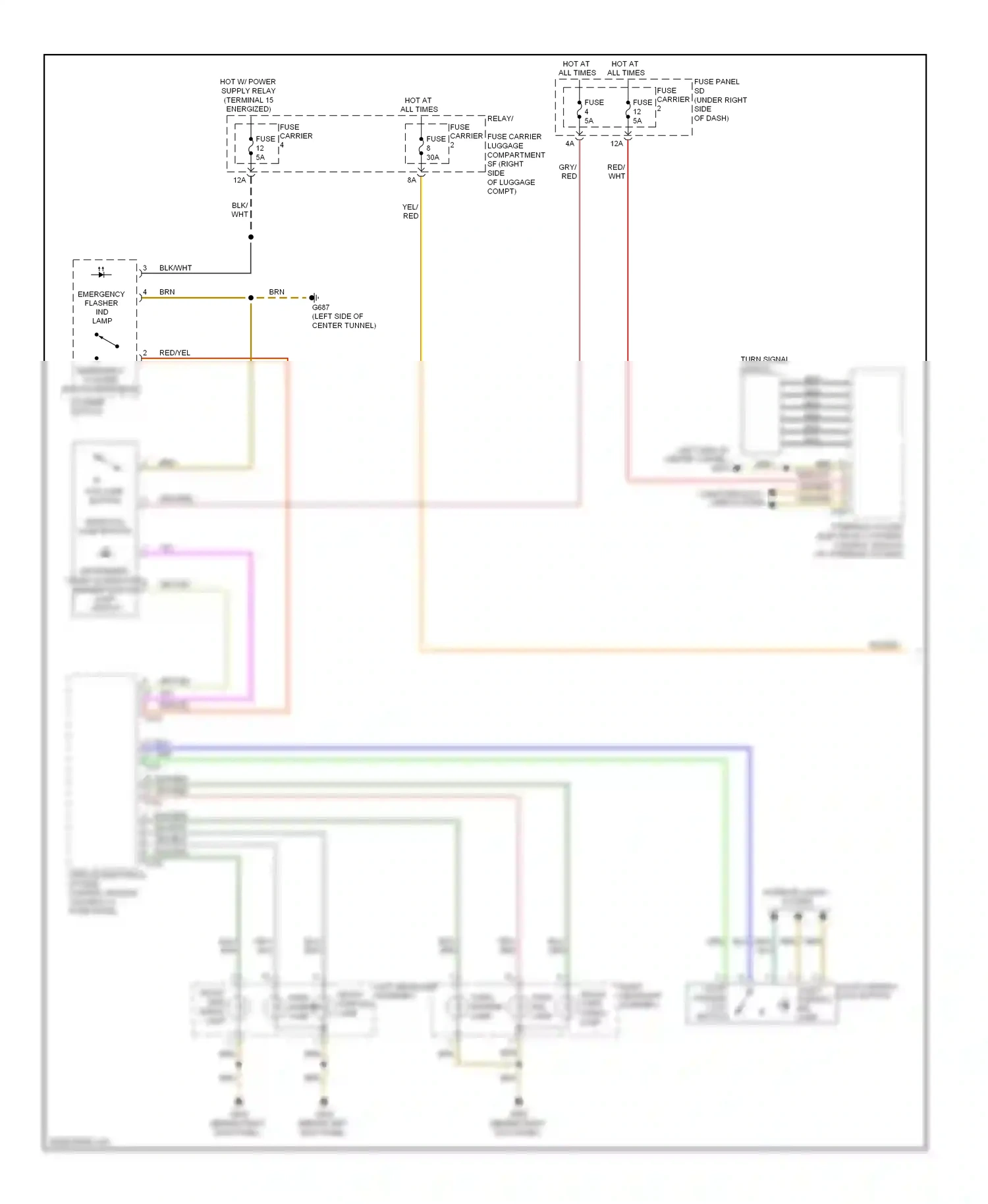 Audi A5 I (2007-2011) fuse wiring diagram  (12 of 31)