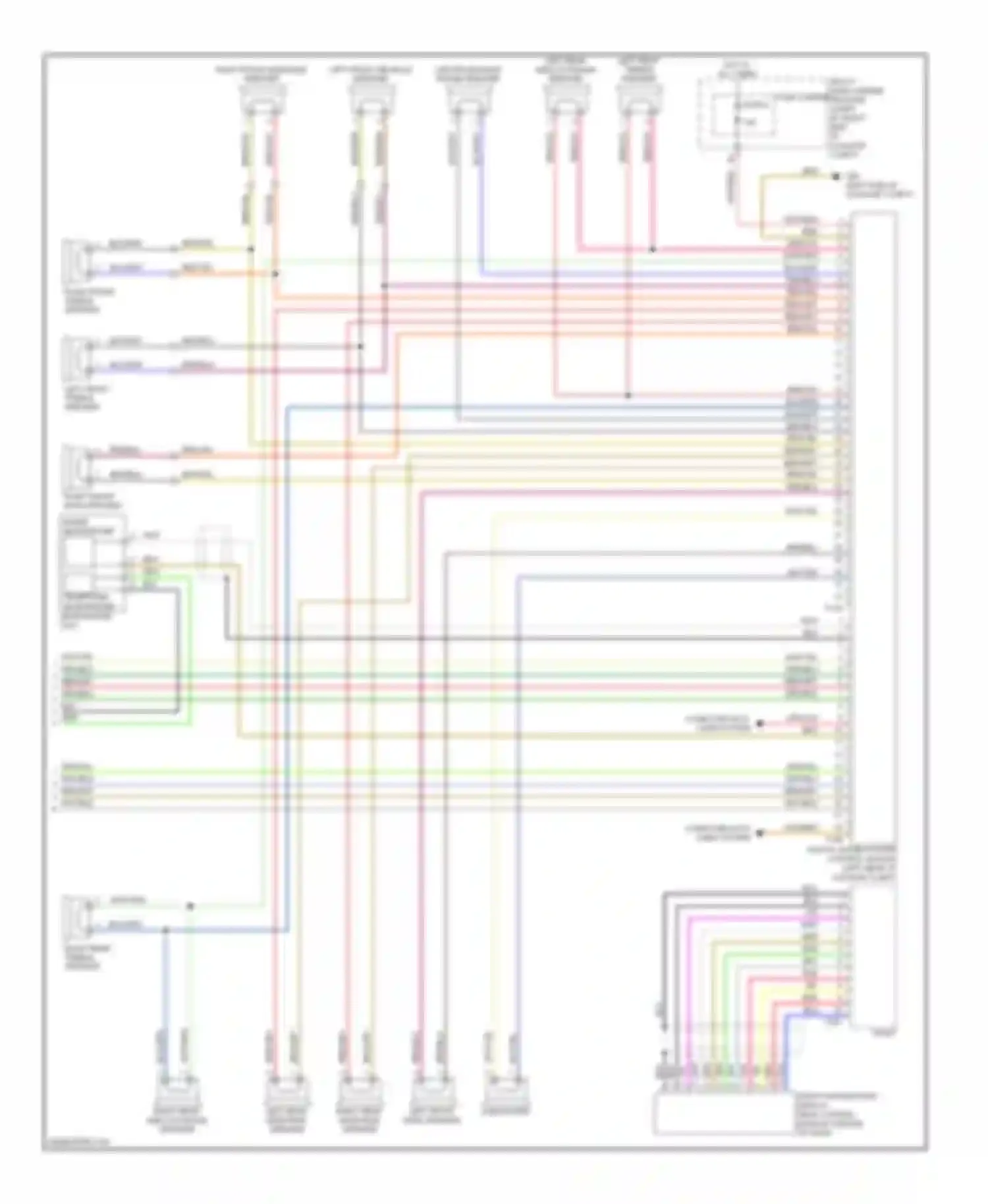 Wiring diagram left rear mid/low range speaker for Audi A5 I (2007-2011) (2 of 9)