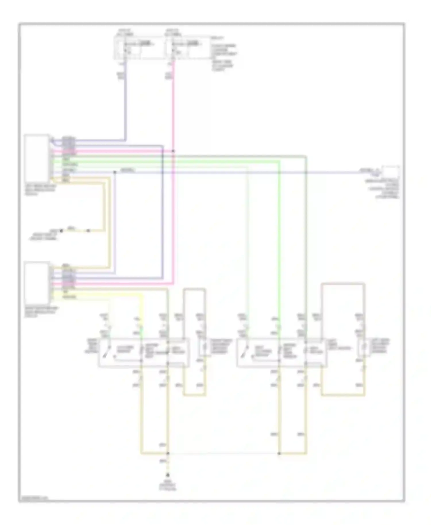 Wiring diagram right rear heated seat regulating switch for Audi A5 I (2007-2011) (2 of 2)