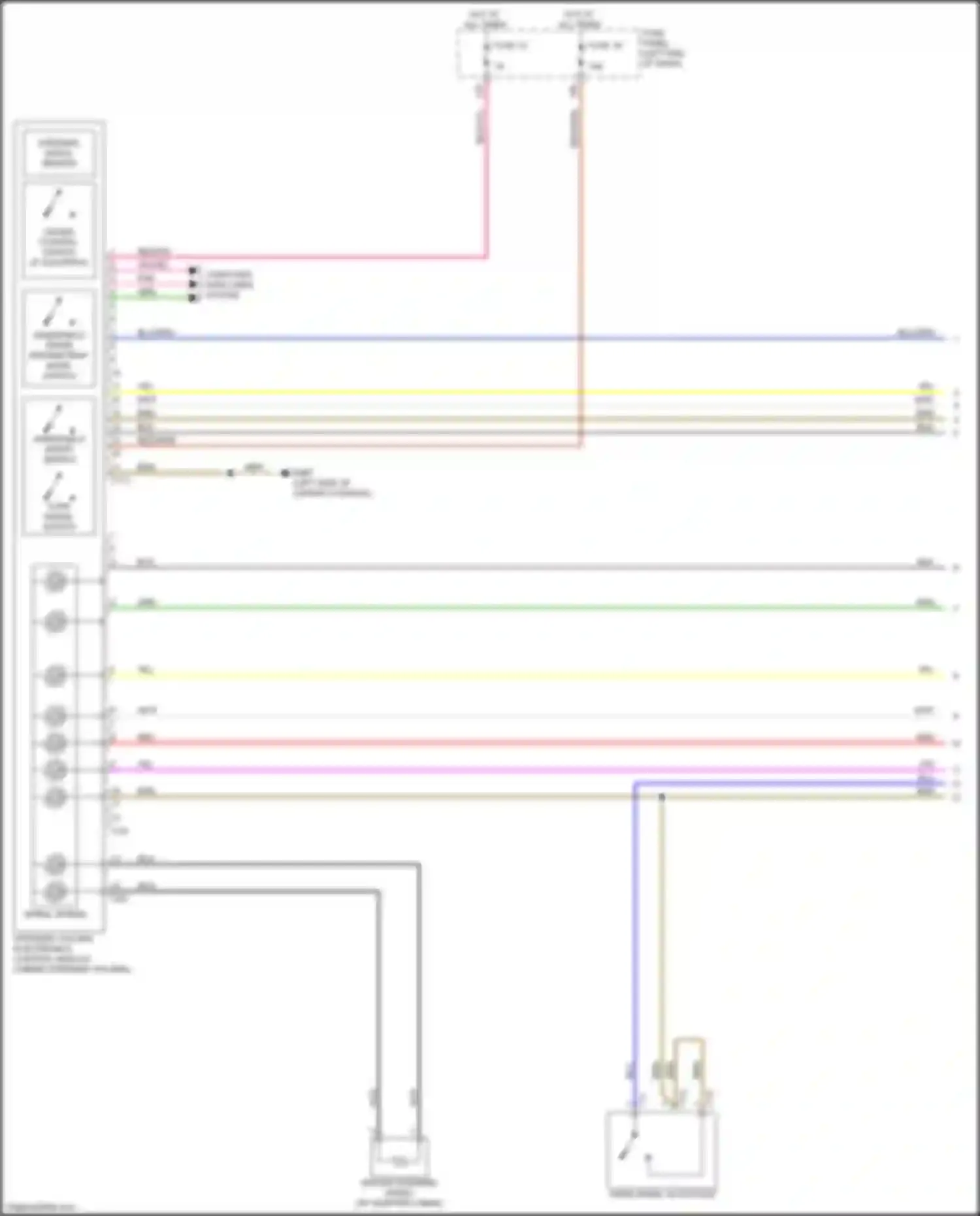 A5 Audi II facelift (2019-2024): Steering column electronic systems control module circuit (1 of 2)