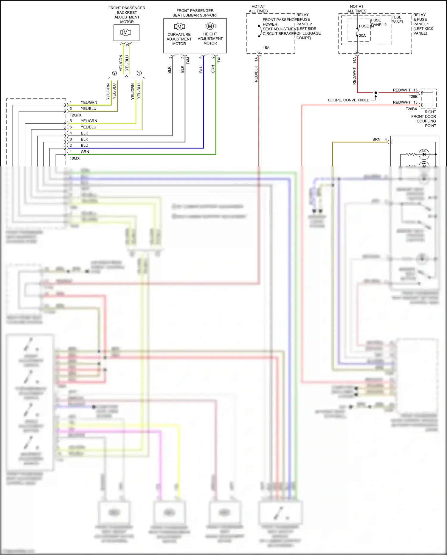 Audi A5 II facelift (2019-2024) angle adjustment button wiring diagram  (1 of 1)