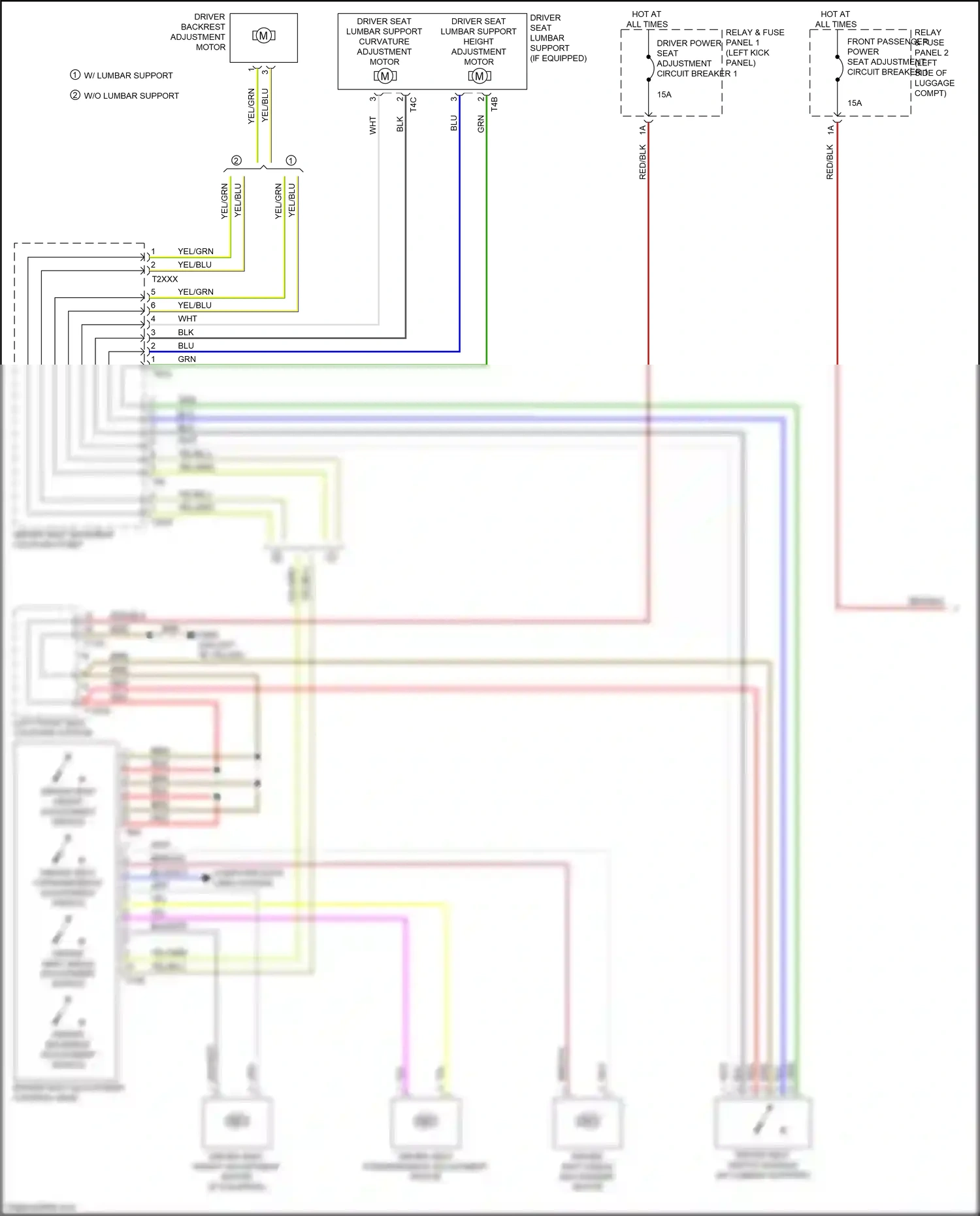 Audi A5 II facelift (2019-2024) driver seat switch module wiring diagram  (5 of 5)