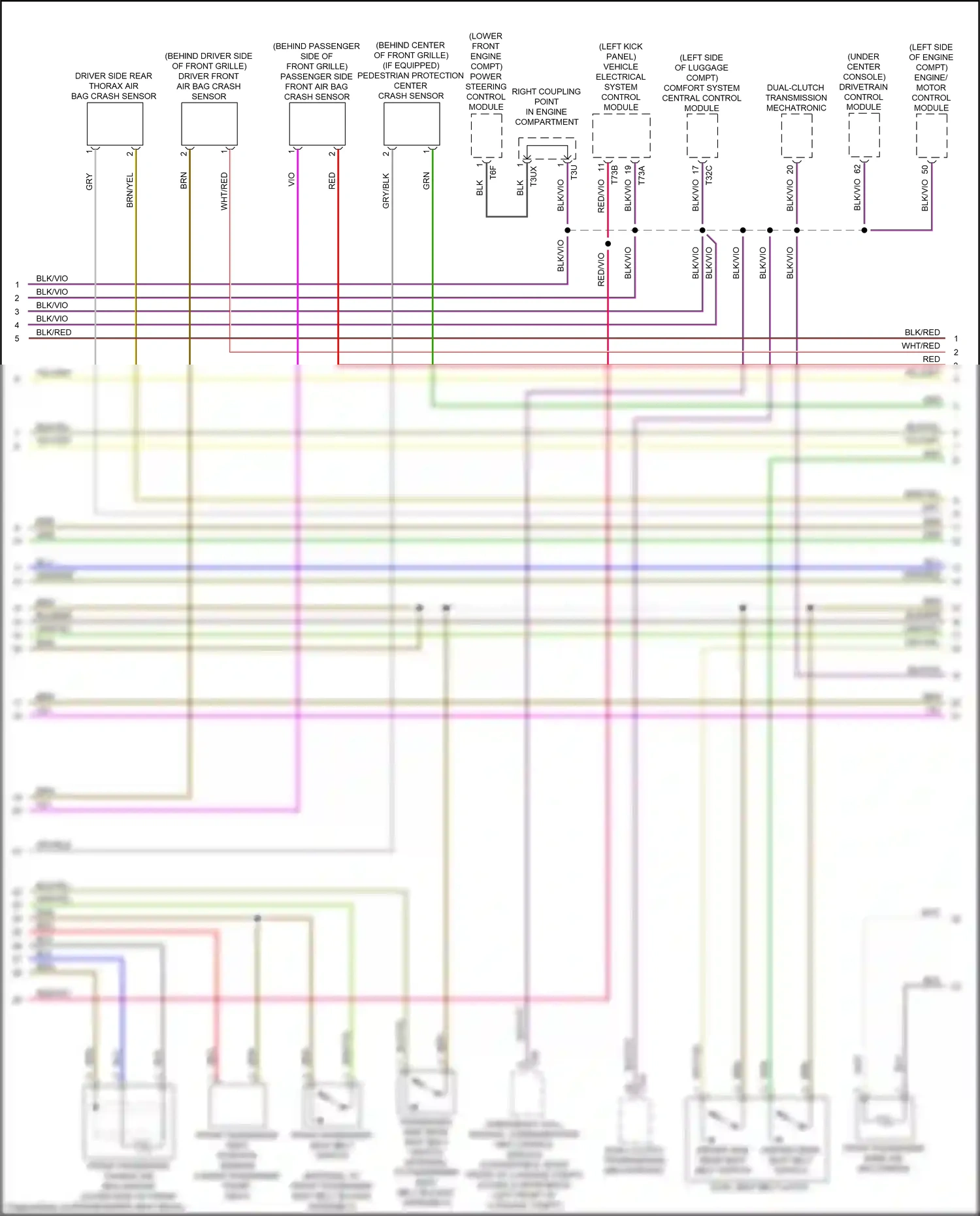 Audi A5 II facelift (2019-2024) drivetrain control module wiring diagram  (5 of 5)