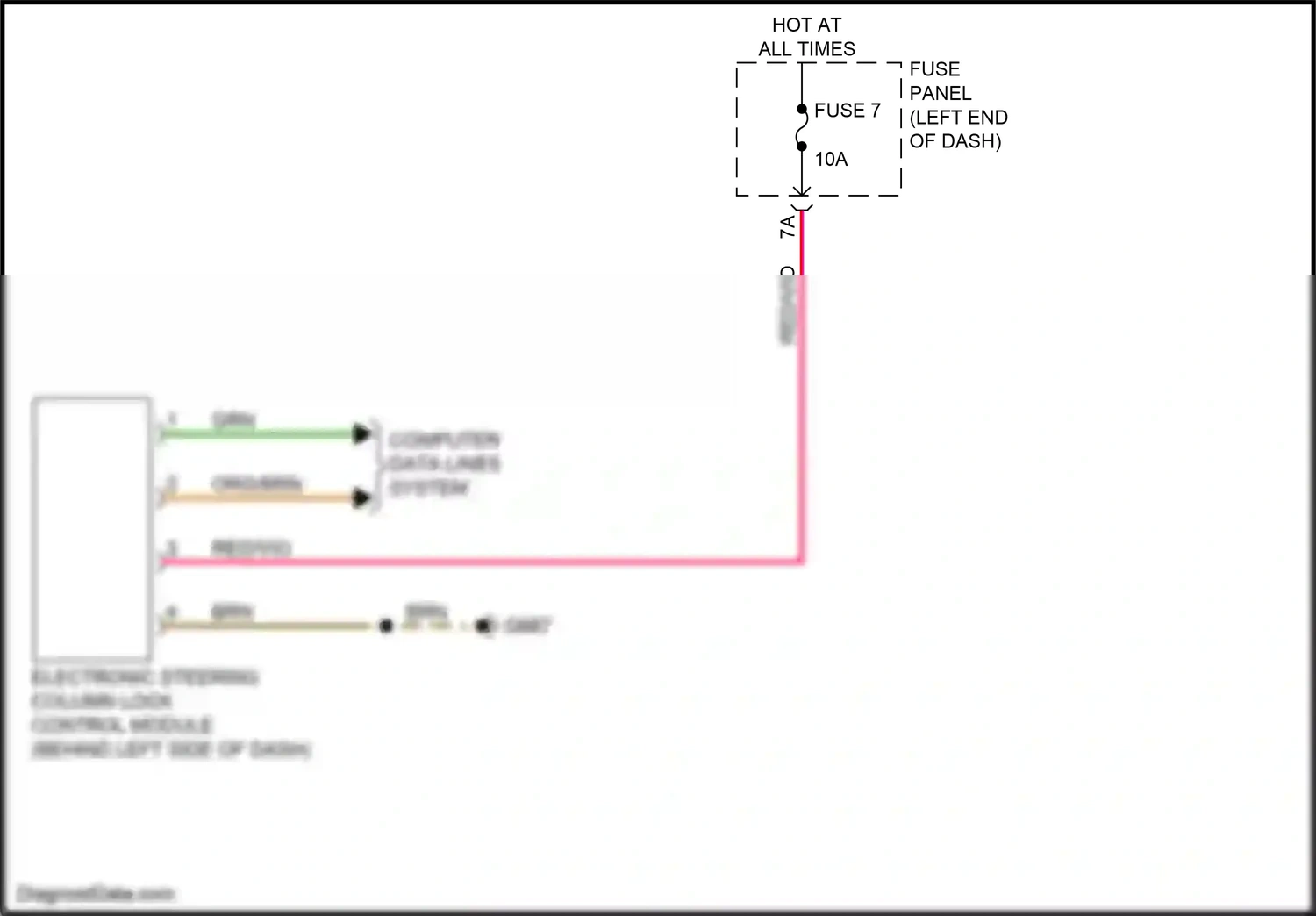 Audi A5 II facelift (2019-2024) electronic steering column lock control module wiring diagram  (3 of 3)