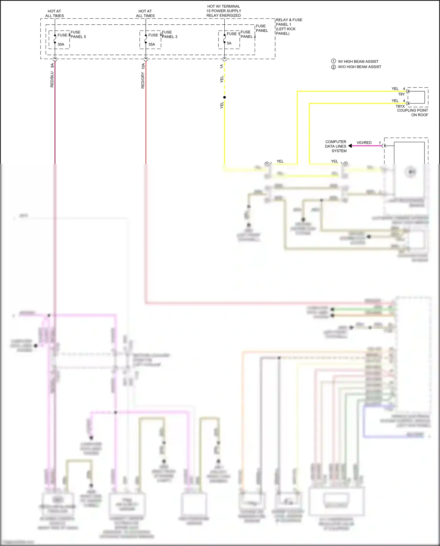 Audi A5 II facelift (2019-2024) engine coolant level sensor wiring diagram  (1 of 5)