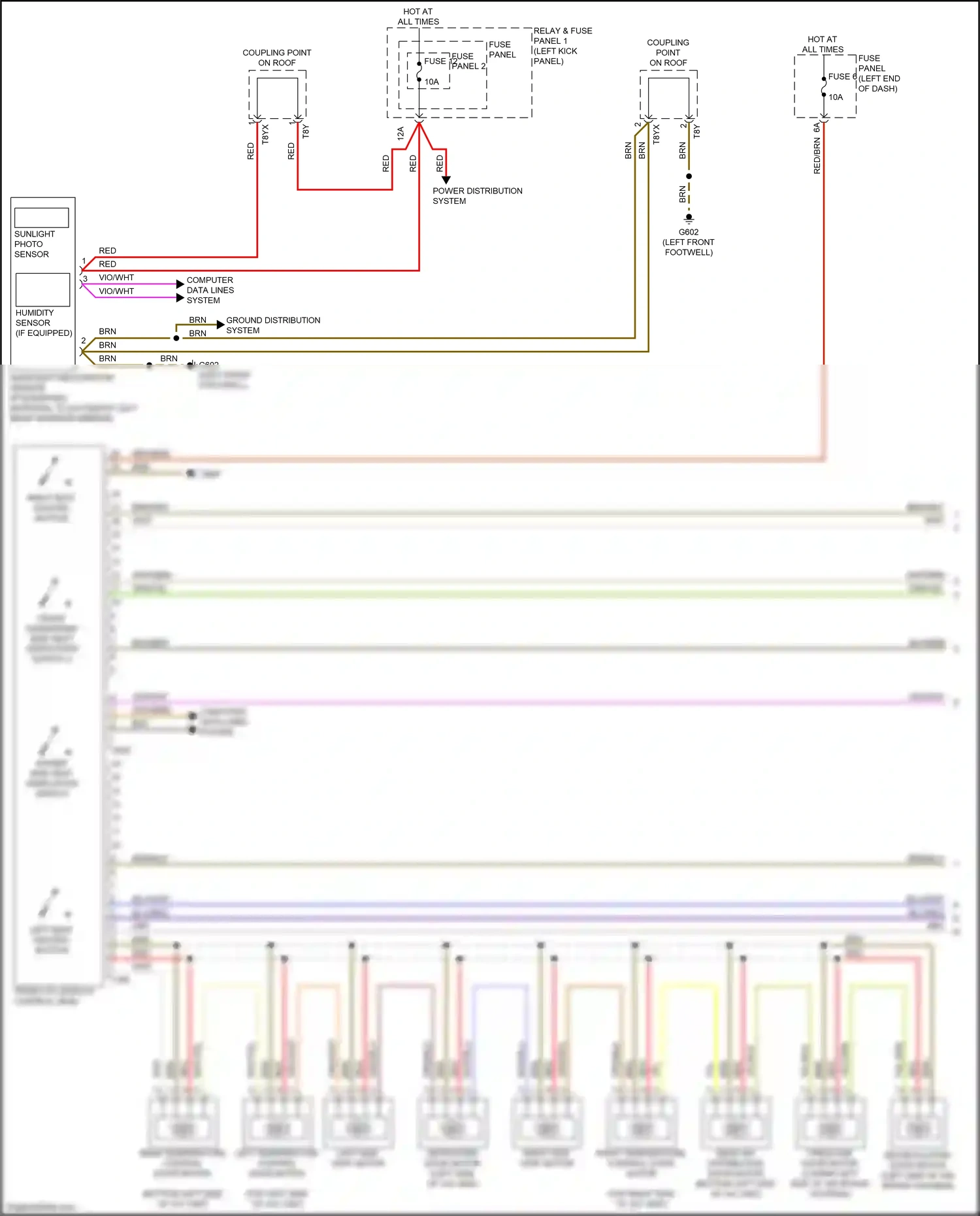 Audi A5 II facelift (2019-2024) rain/light recognition sensor wiring diagram  (2 of 10)