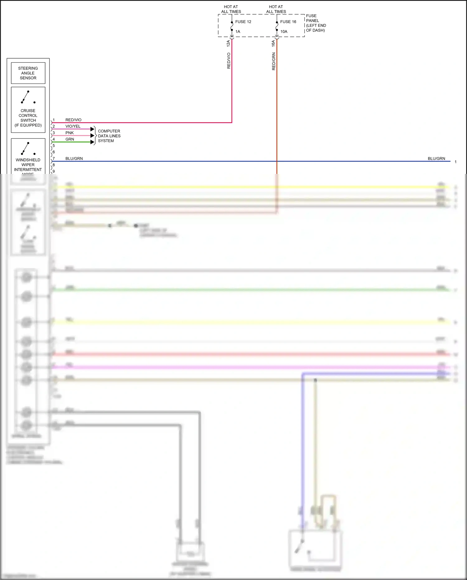 Audi A5 II facelift (2019-2024) steering angle sensor wiring diagram  (2 of 2)