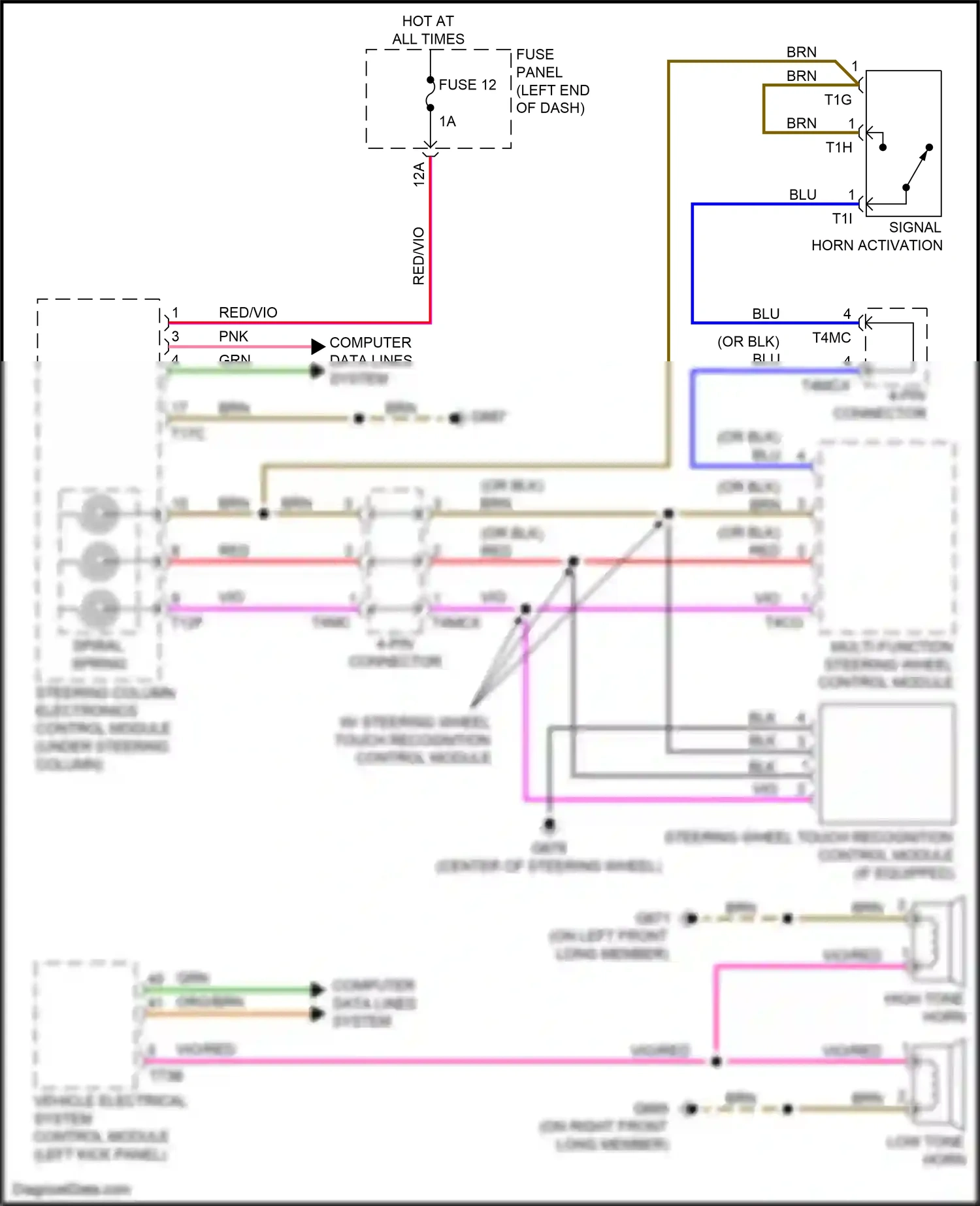 Audi A5 II facelift (2019-2024) steering column electronics control module wiring diagram  (6 of 12)