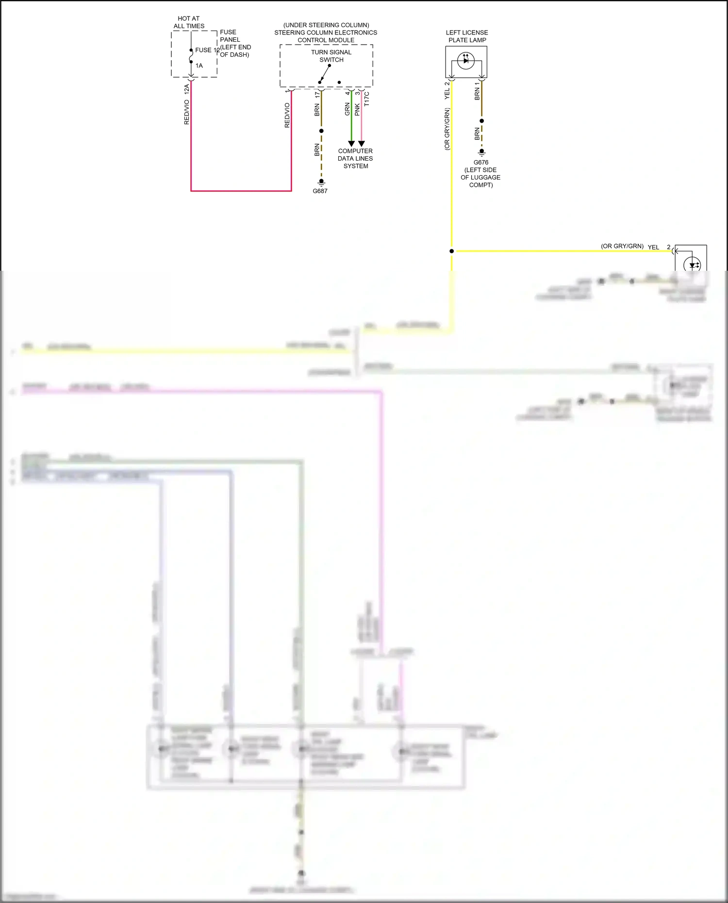 Audi A5 II facelift (2019-2024) steering column electronics control module wiring diagram  (3 of 12)