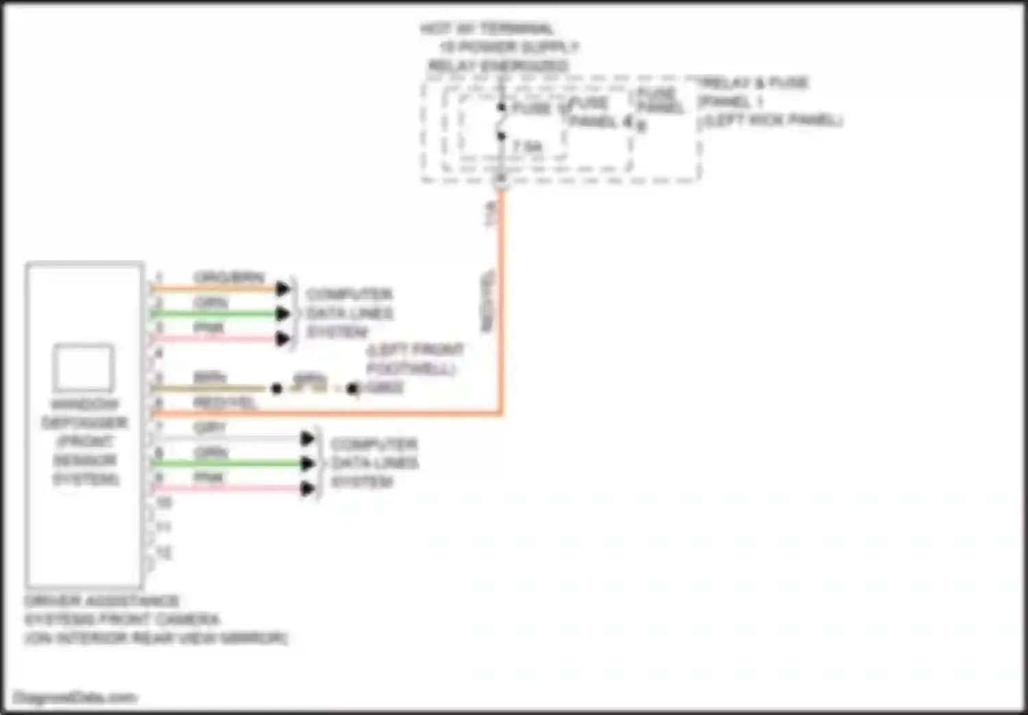 A5 Audi II (2016-2020): Lane departure warning circuit