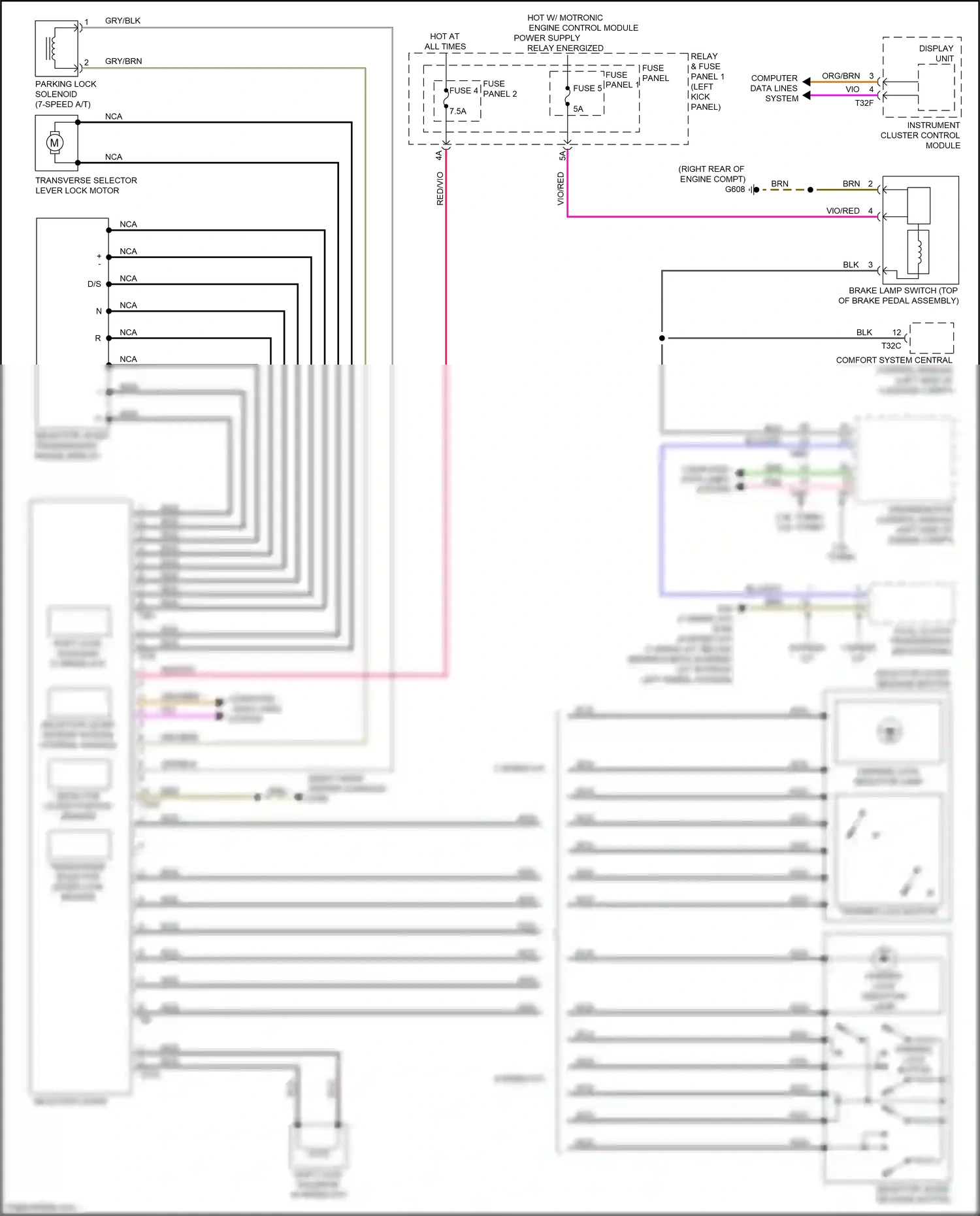 Audi A5 II (2016-2020) comfort system central control module wiring diagram  (8 of 23)