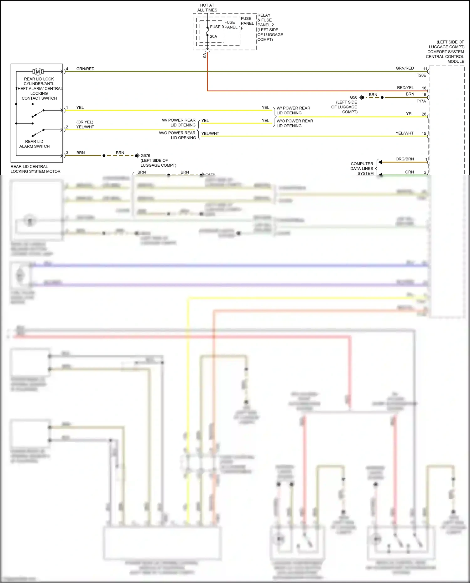 Audi A5 II (2016-2020) comfort system central control module wiring diagram  (10 of 23)