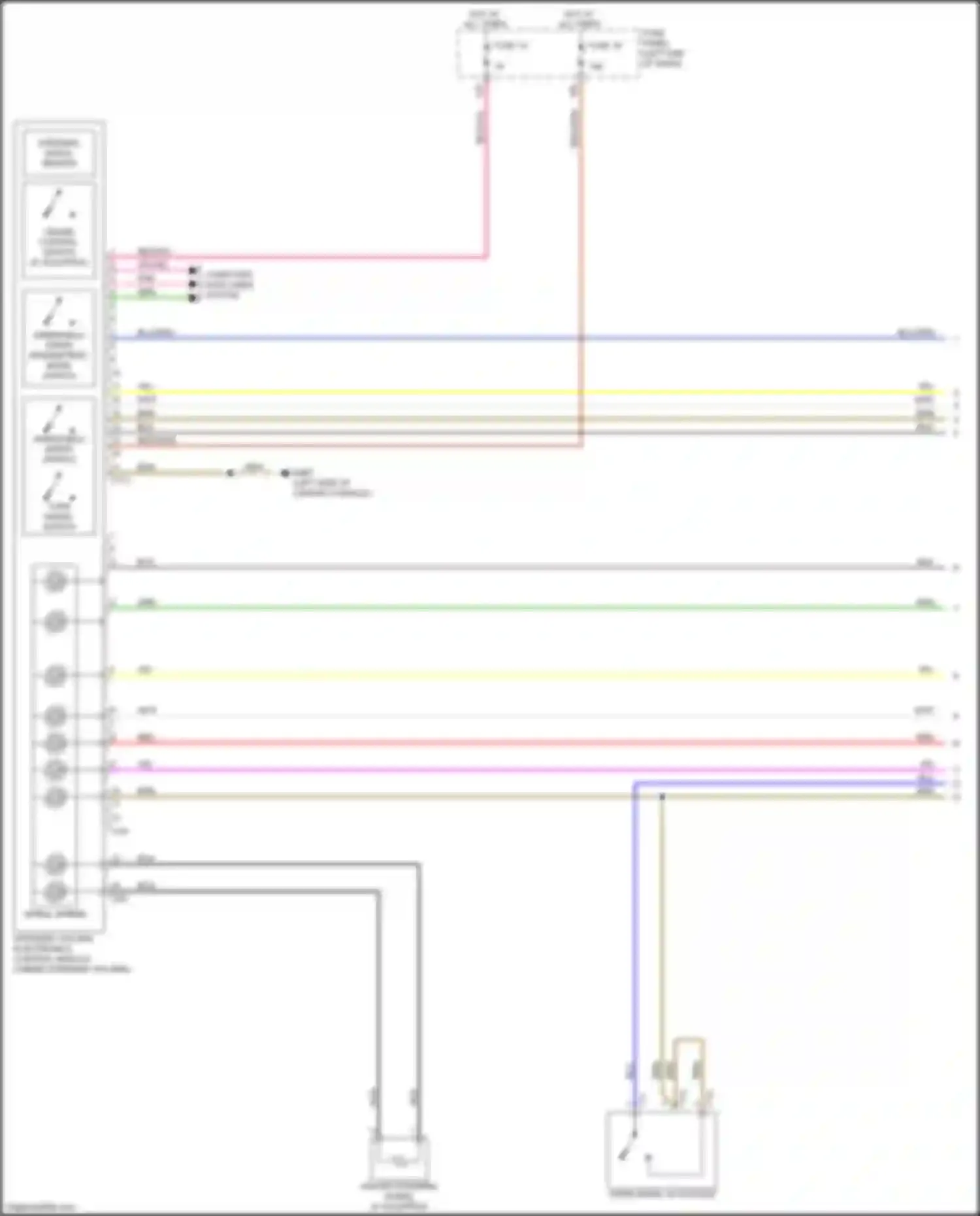 Wiring diagram cruise control switch for Audi A5 II (2016-2020) (2 of 2)