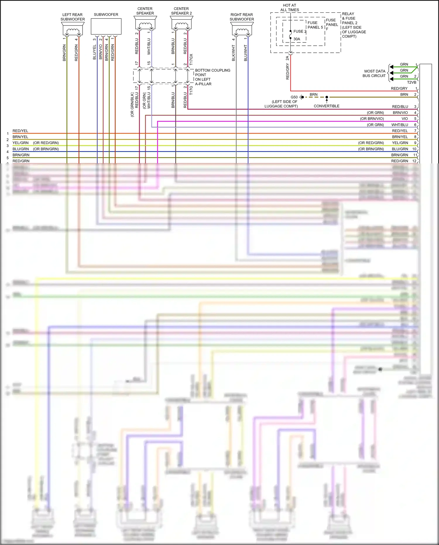 Audi A5 II (2016-2020) digital sound system control module wiring diagram  (3 of 3)