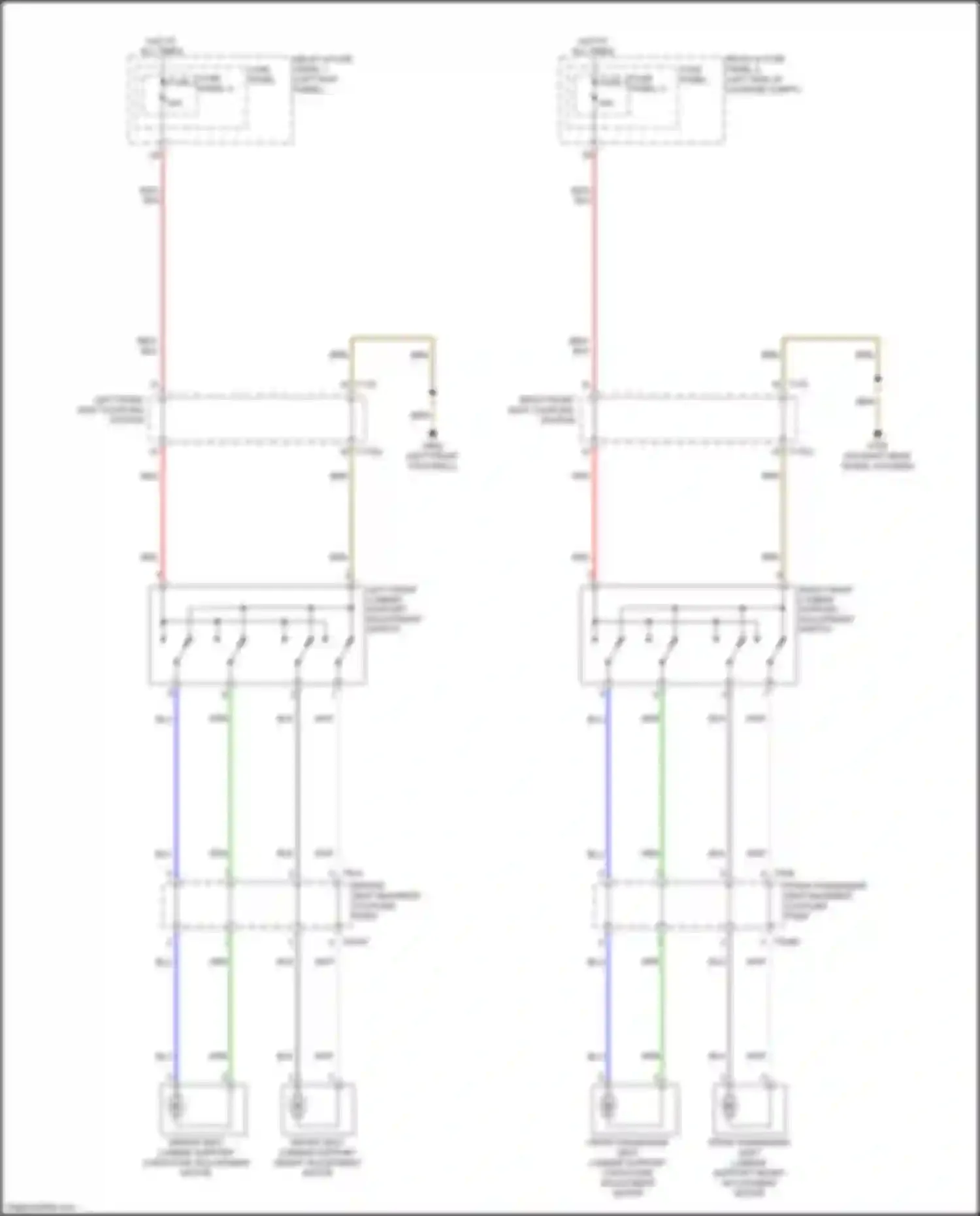 Wiring diagram driver seat lumbar support height adjustment motor for Audi A5 II (2016-2020) (1 of 2)