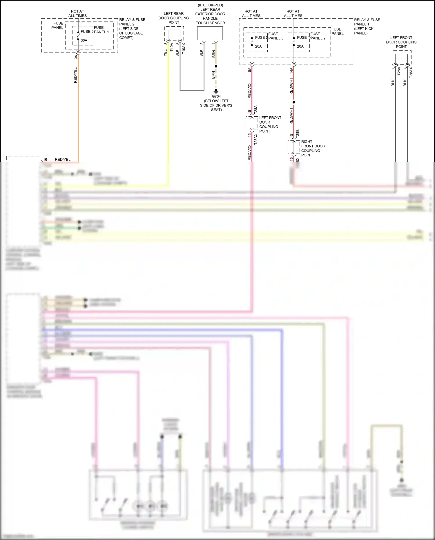 Audi A5 II (2016-2020) driver side wiring diagram  (1 of 2)