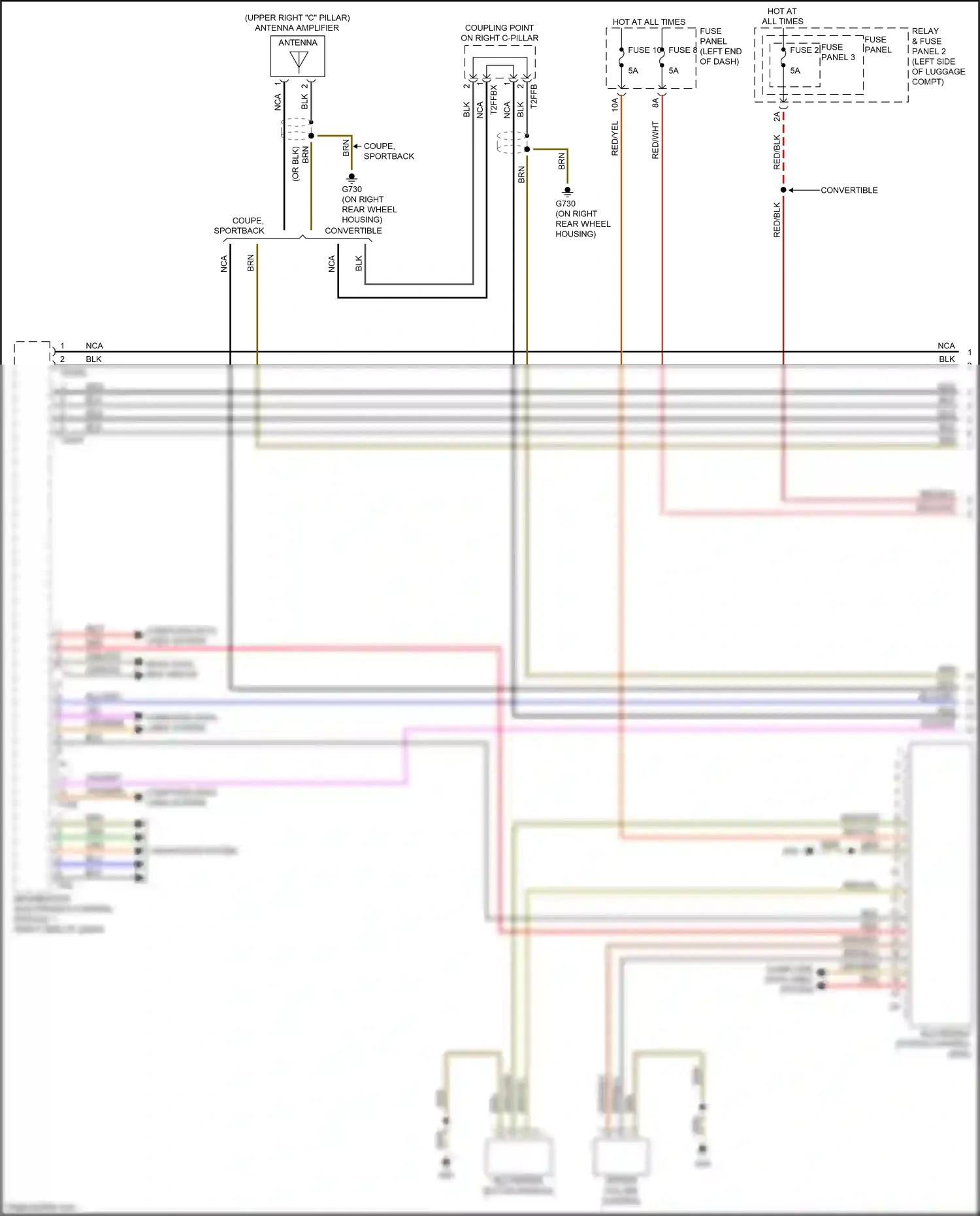 Audi A5 II (2016-2020) driver volume control wiring diagram  (2 of 5)
