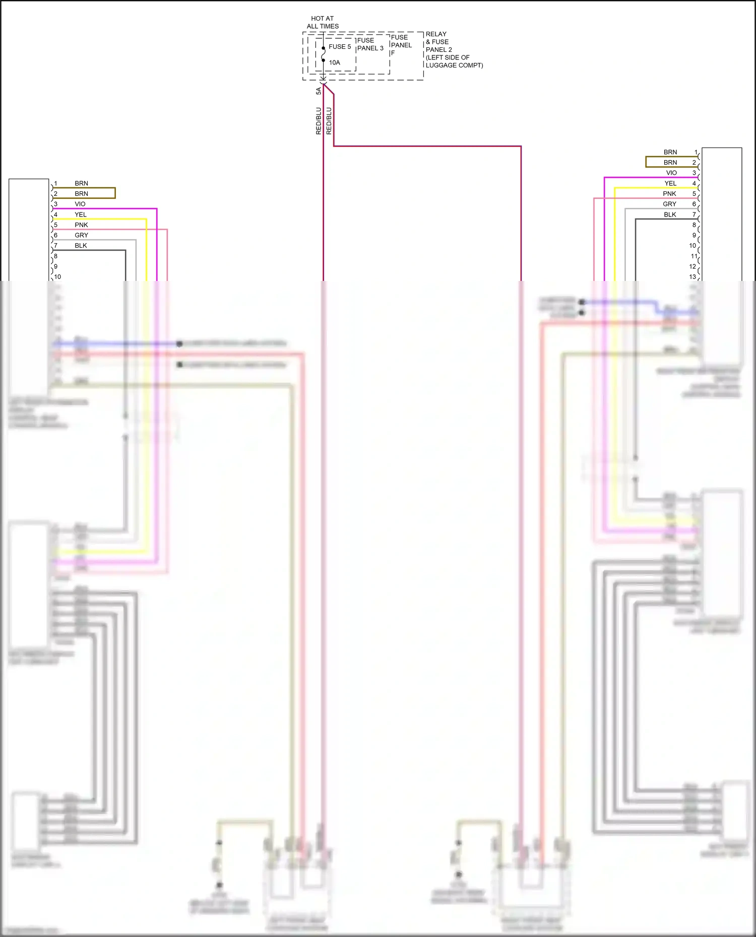 Audi A5 II (2016-2020) fuse panel 3 wiring diagram  (8 of 47)