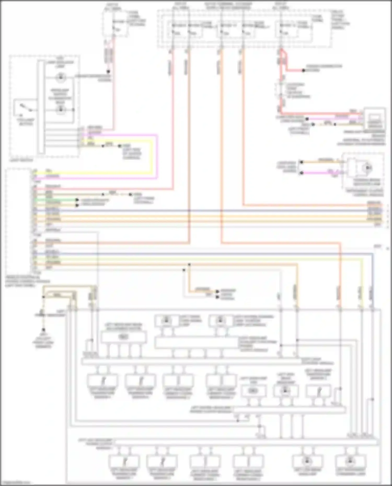 Wiring diagram left high beam headlamp for Audi A5 II (2016-2020) (2 of 2)