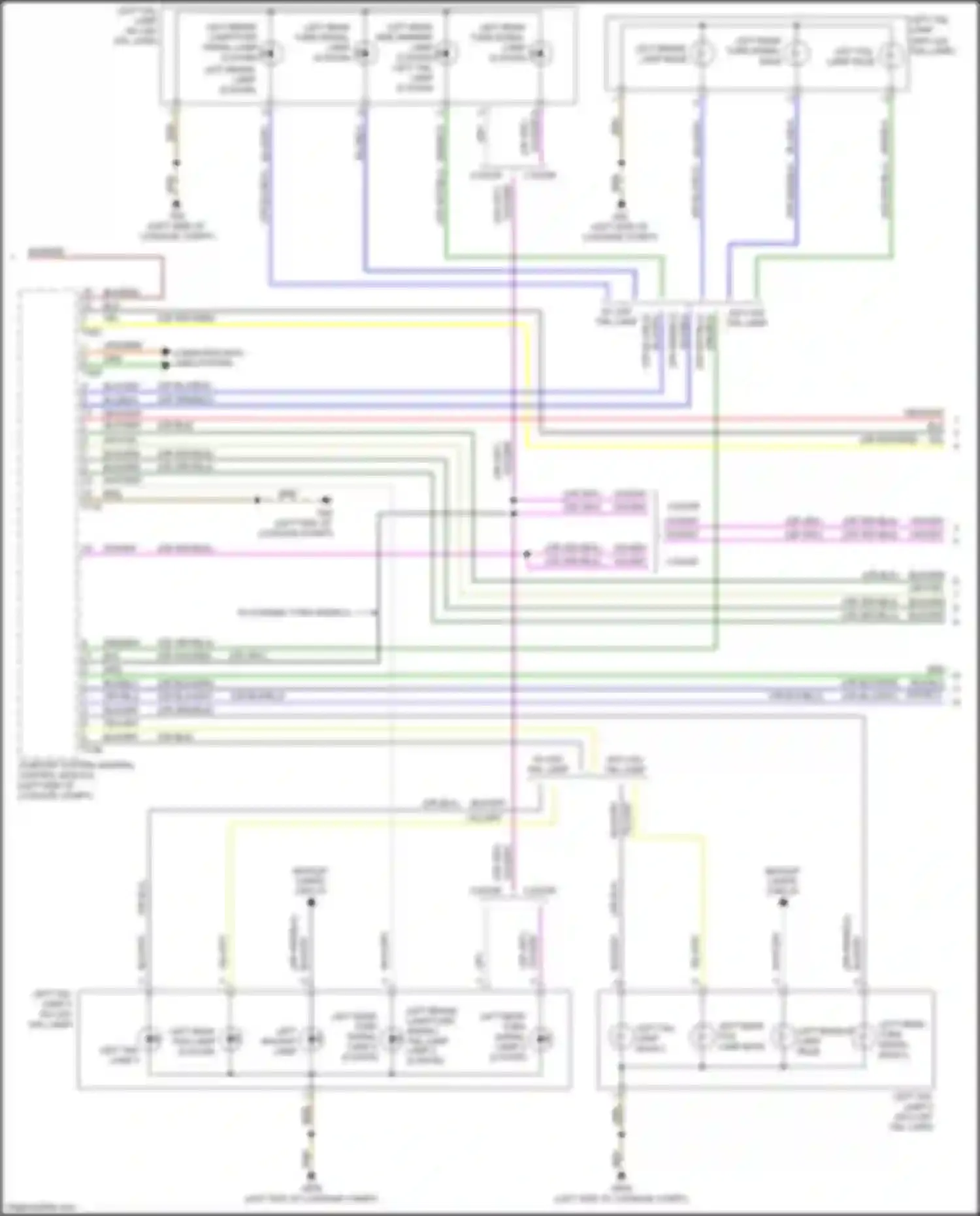 Wiring diagram left tail lamp bulb 2 for Audi A5 II (2016-2020) (1 of 1)