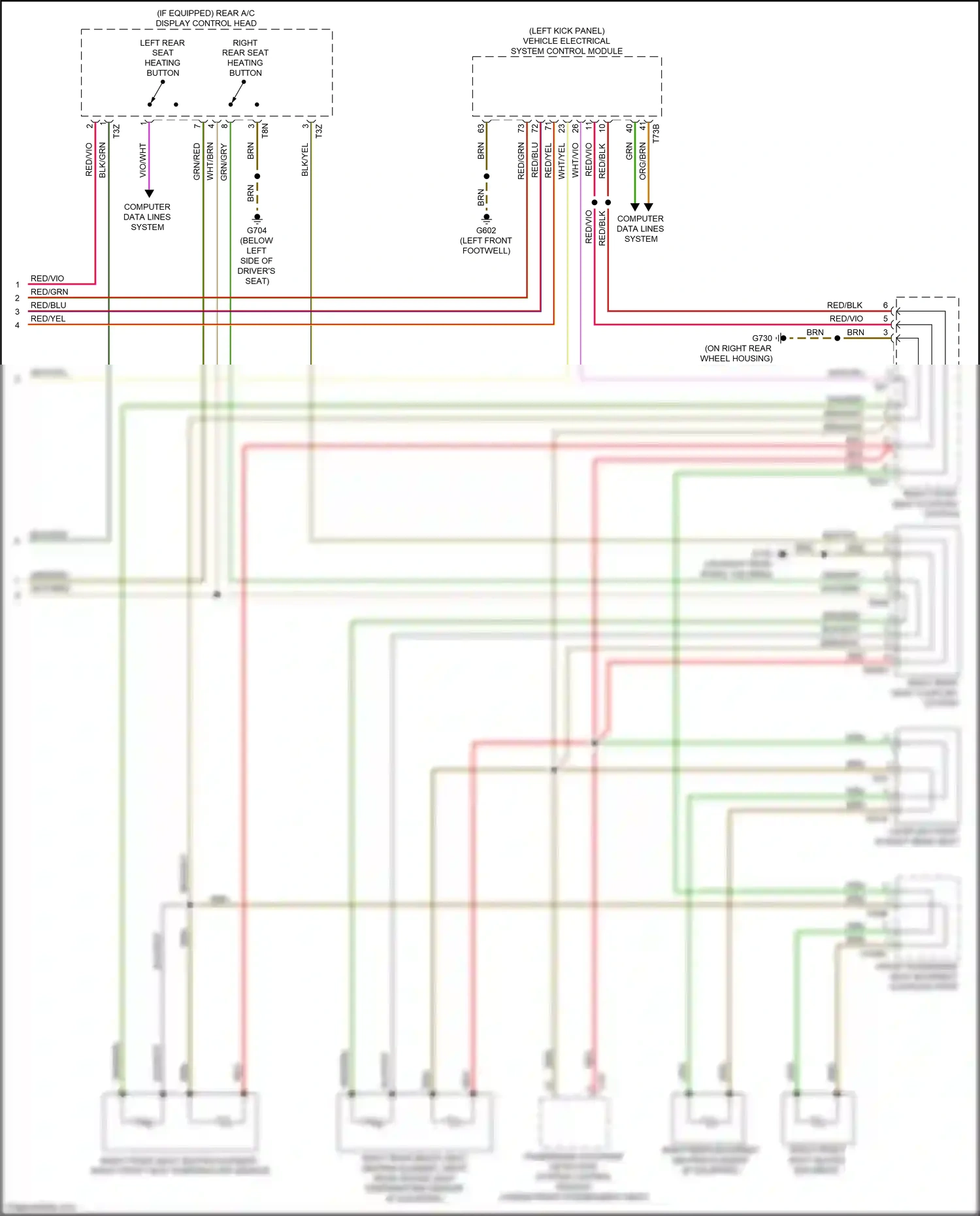 Audi A5 II (2016-2020) passenger occupant detection system control module wiring diagram  (2 of 3)