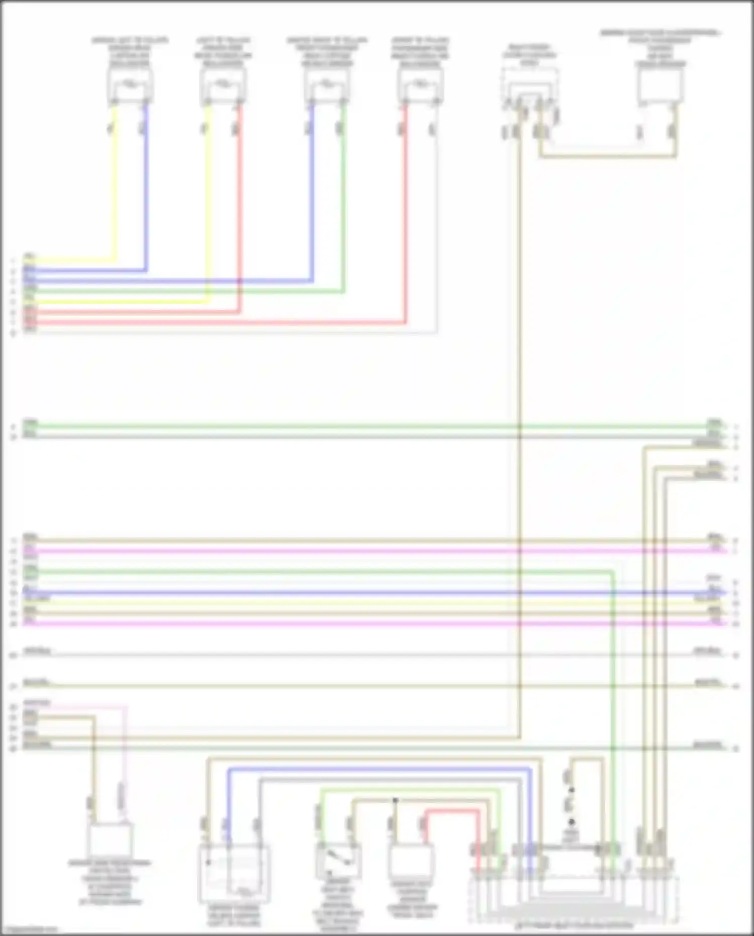 Wiring diagram passenger side rear thorax air bag igniter for Audi A5 II (2016-2020) (1 of 1)