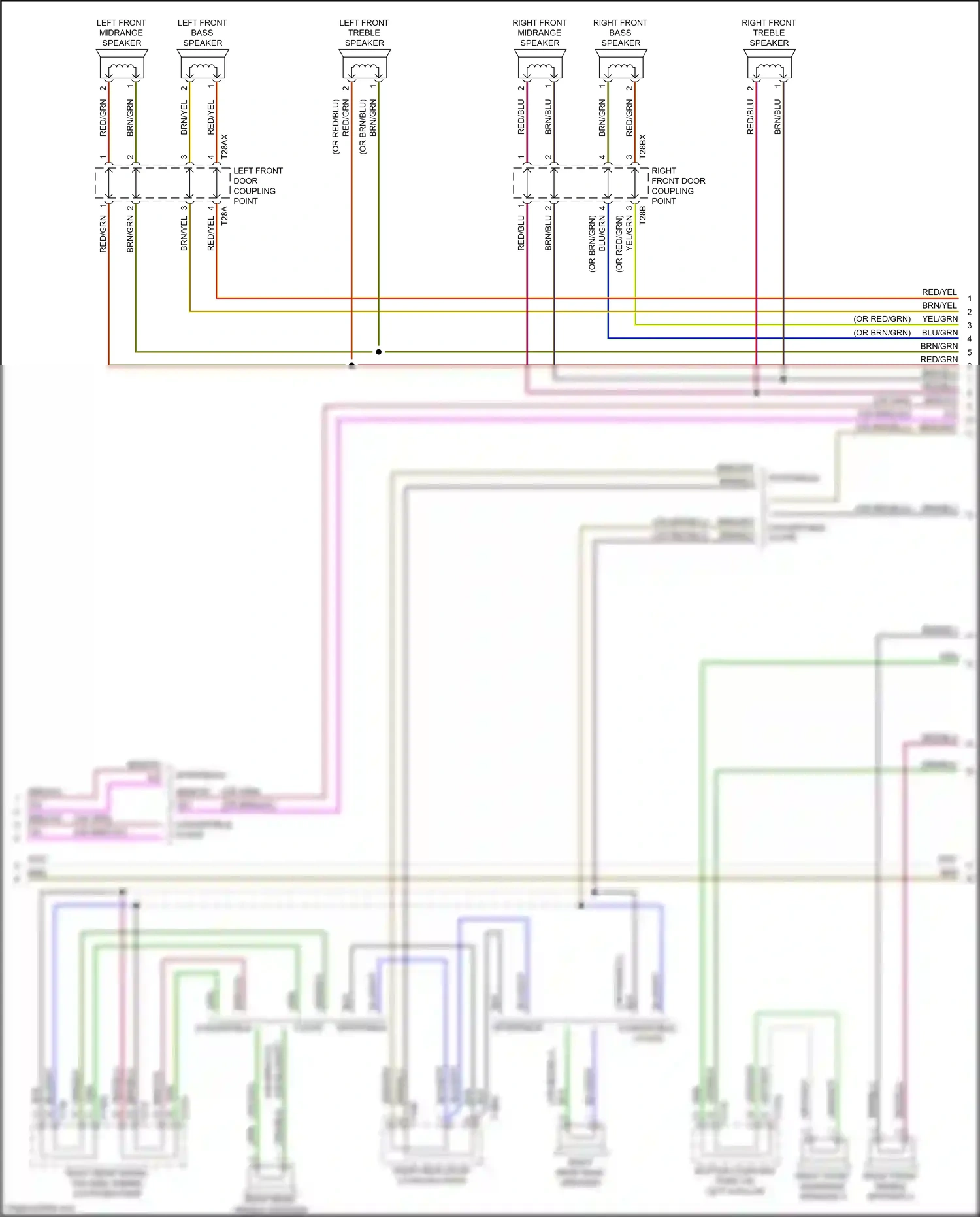 Audi A5 II (2016-2020) right front midrange speaker 2 wiring diagram  (1 of 1)