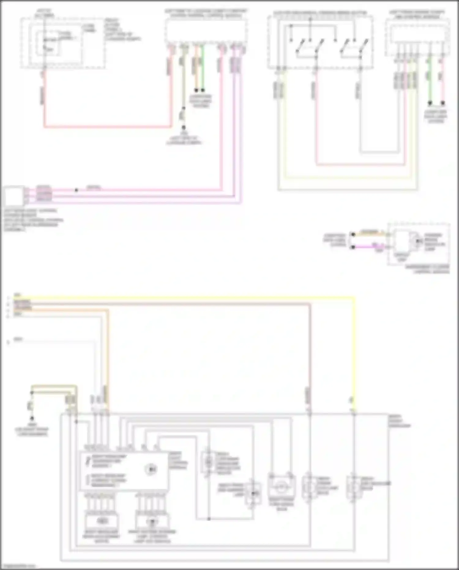 Wiring diagram right headlamp beam adjustment motor for Audi A5 II (2016-2020) (1 of 3)