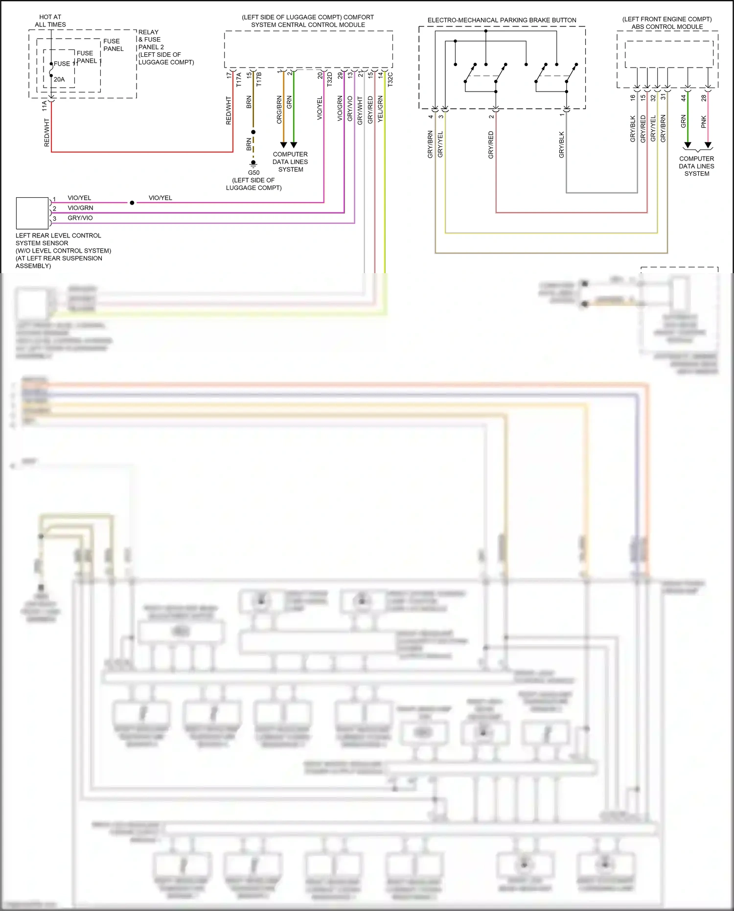 Audi A5 II (2016-2020) right headlamp current coding resistance 2 wiring diagram  (2 of 2)