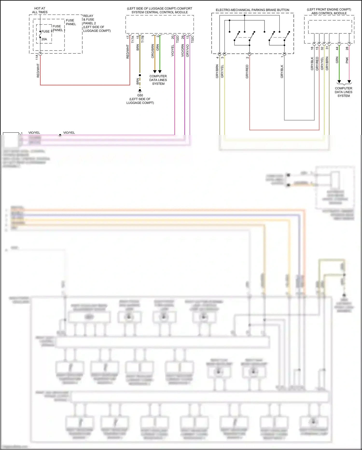 Audi A5 II (2016-2020) right headlamp current coding resistance 3 wiring diagram  (1 of 2)