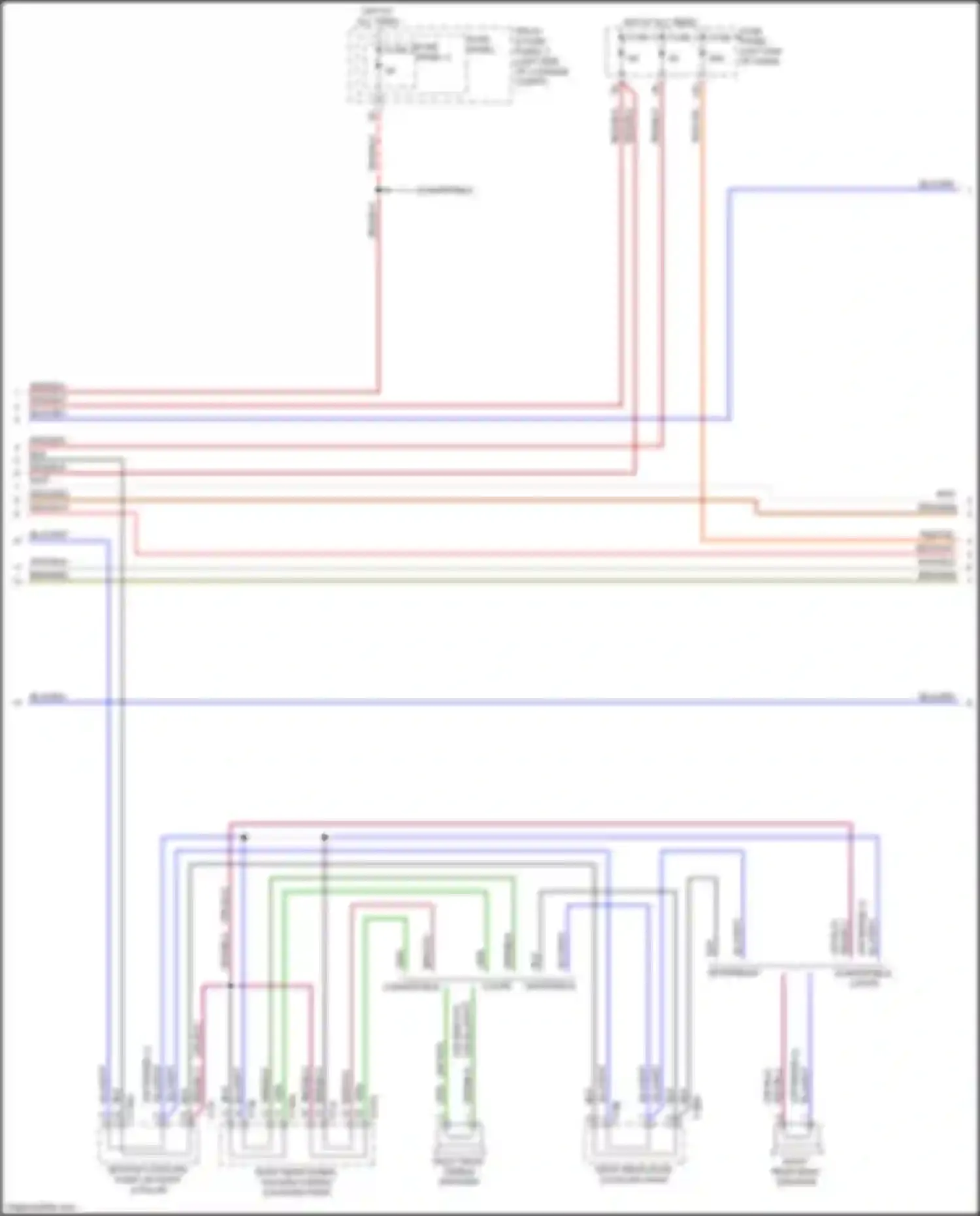 Wiring diagram right rear wheel housing wiring coupling point for Audi A5 II (2016-2020) (2 of 7)