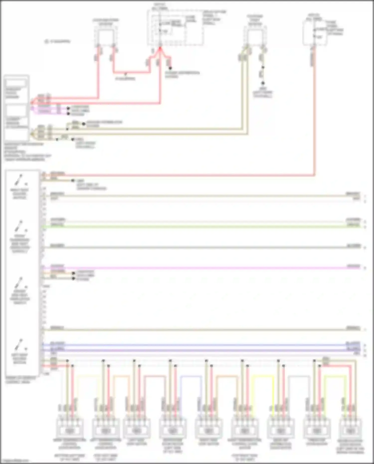 Wiring diagram right temperature control door motor for Audi A5 II (2016-2020) (1 of 1)