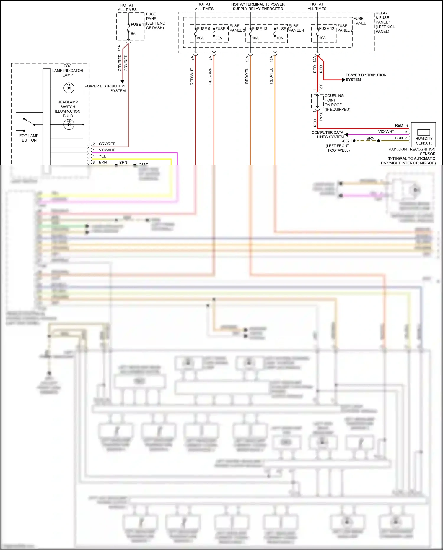 Audi A5 II (2016-2020) vehicle electrical system control module wiring diagram  (5 of 36)