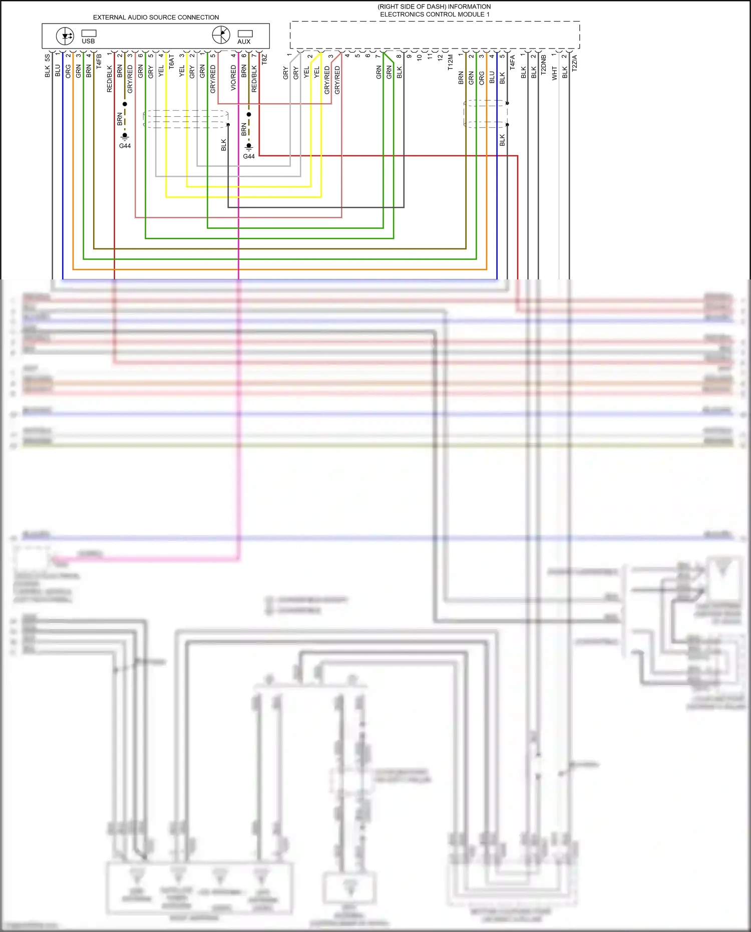 Audi A5 II (2016-2020) vehicle electrical system control module wiring diagram  (4 of 36)