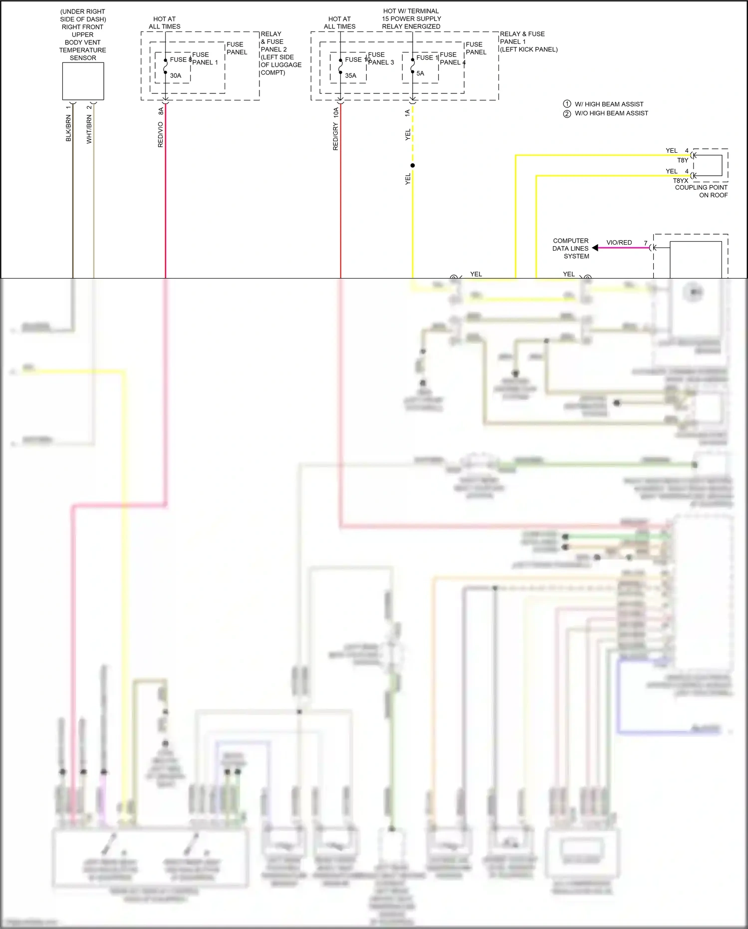 Audi A5 II (2016-2020) vehicle electrical system control module wiring diagram  (12 of 36)