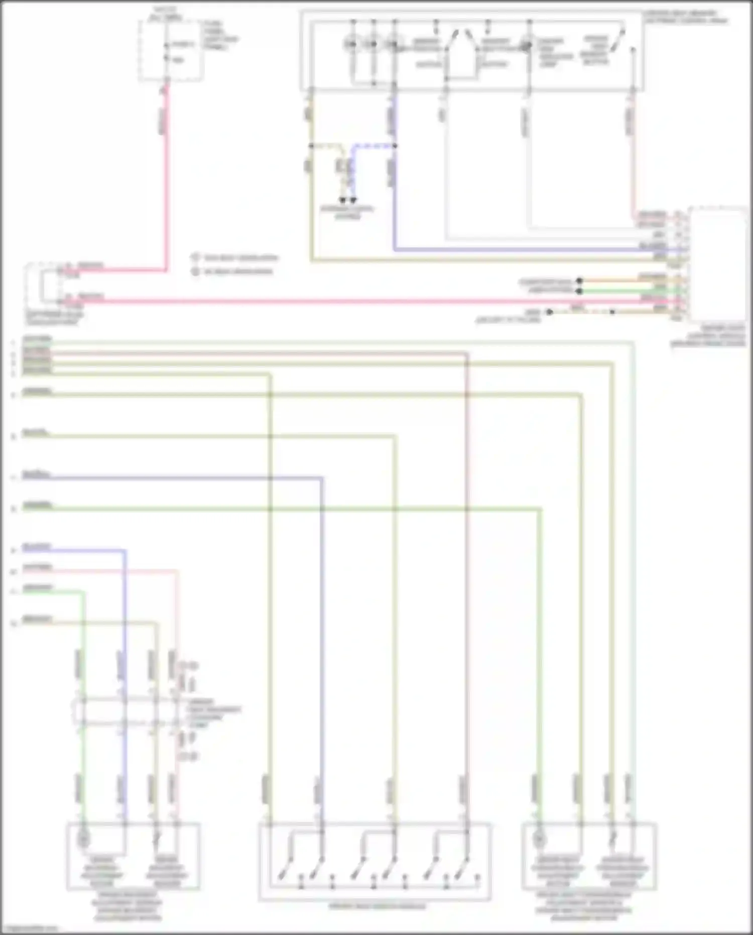 Wiring diagram driver seat forward/back adjustment motor for Audi A6 Allroad Quattro C8 (2019-2024) (1 of 2)