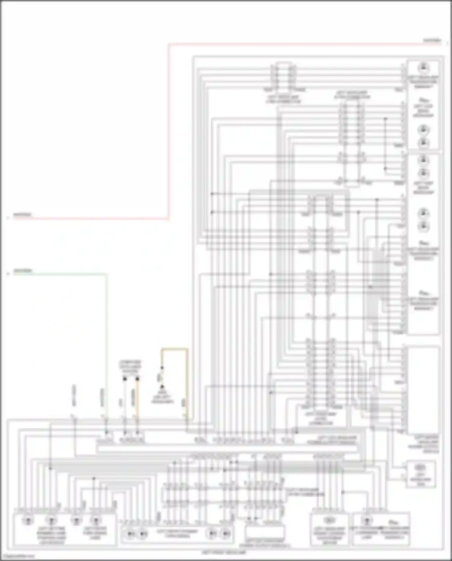 Wiring diagram left daytime running lamp, position lamp led module for Audi A6 Allroad Quattro C8 (2019-2024) (4 of 6)